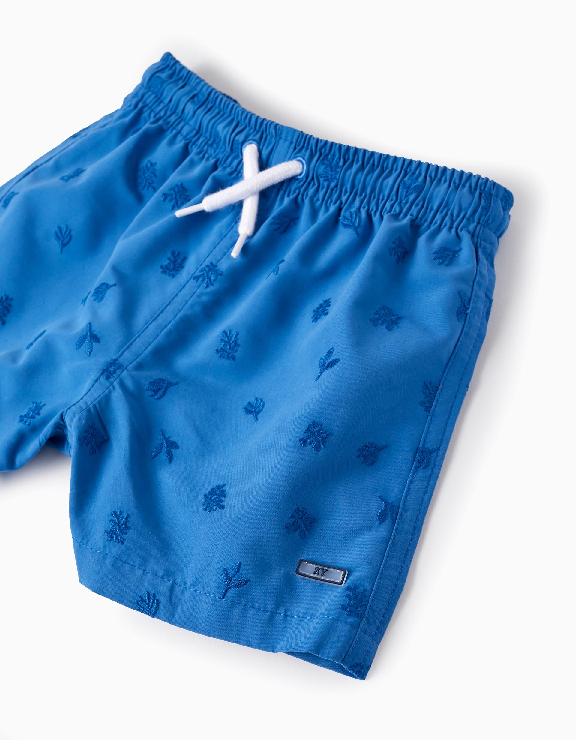 Swim Shorts with Embroidery for Baby Boys, Blue