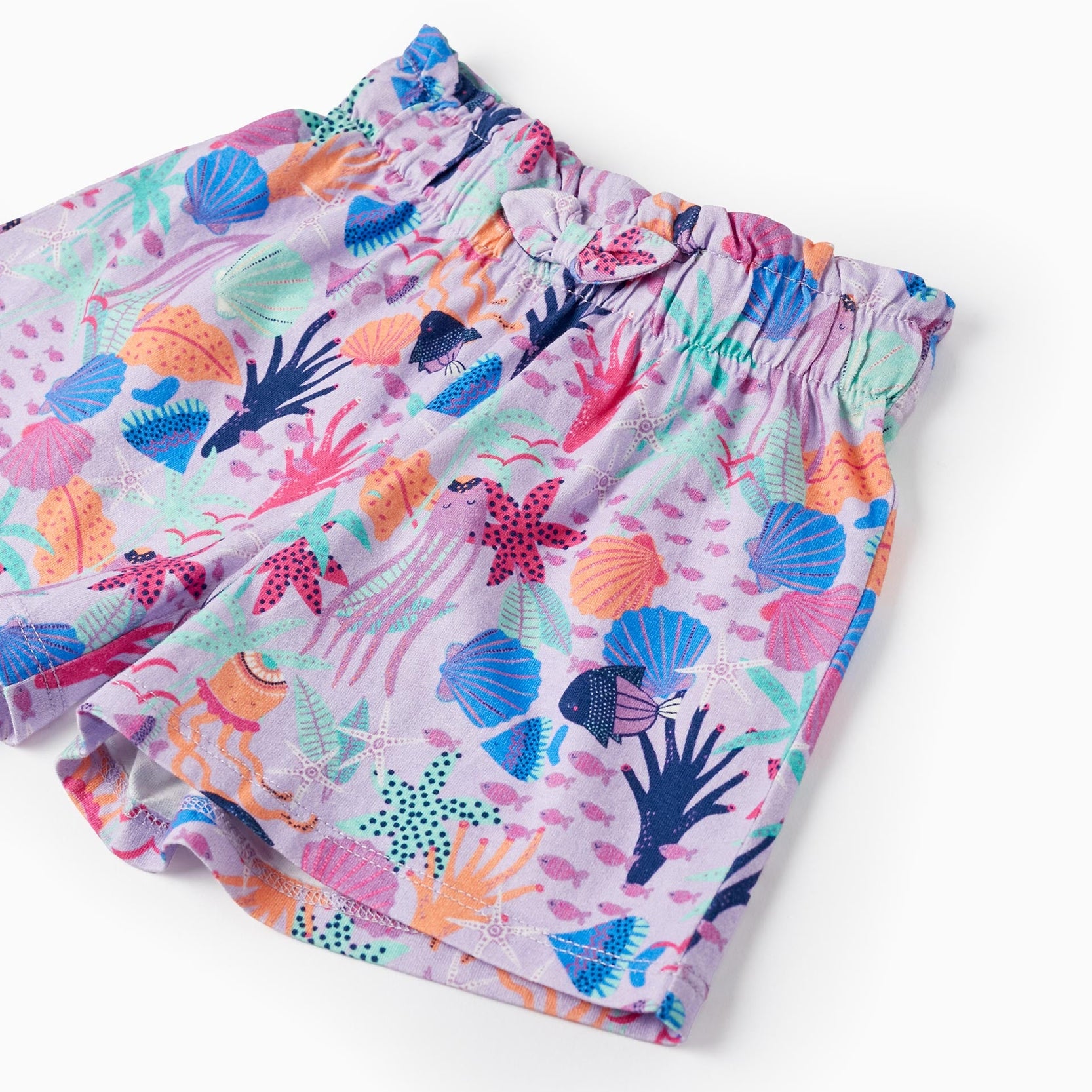 Cotton Shorts for Baby Girls 'Navy', Lilac