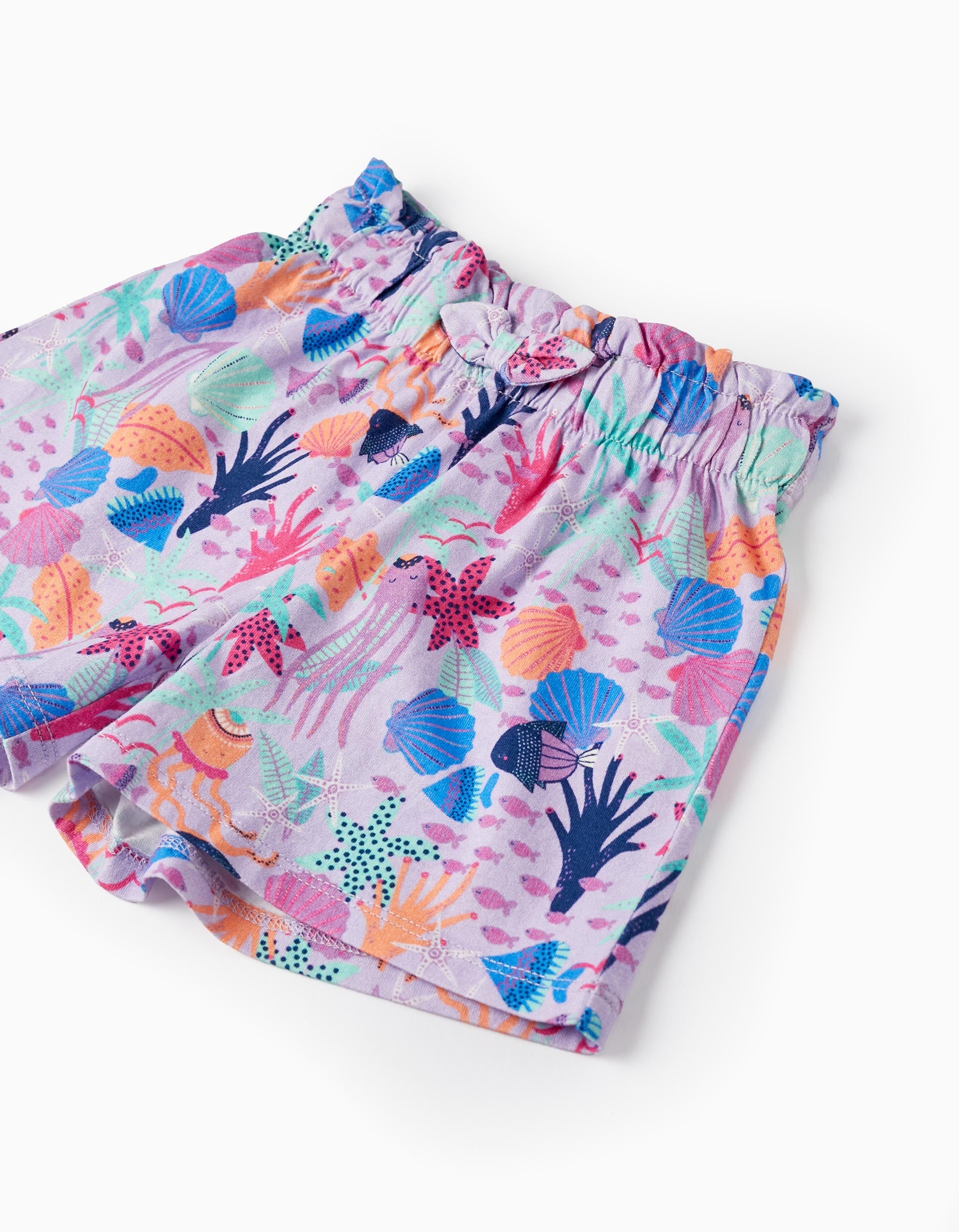 Cotton Shorts for Baby Girls 'Navy', Lilac