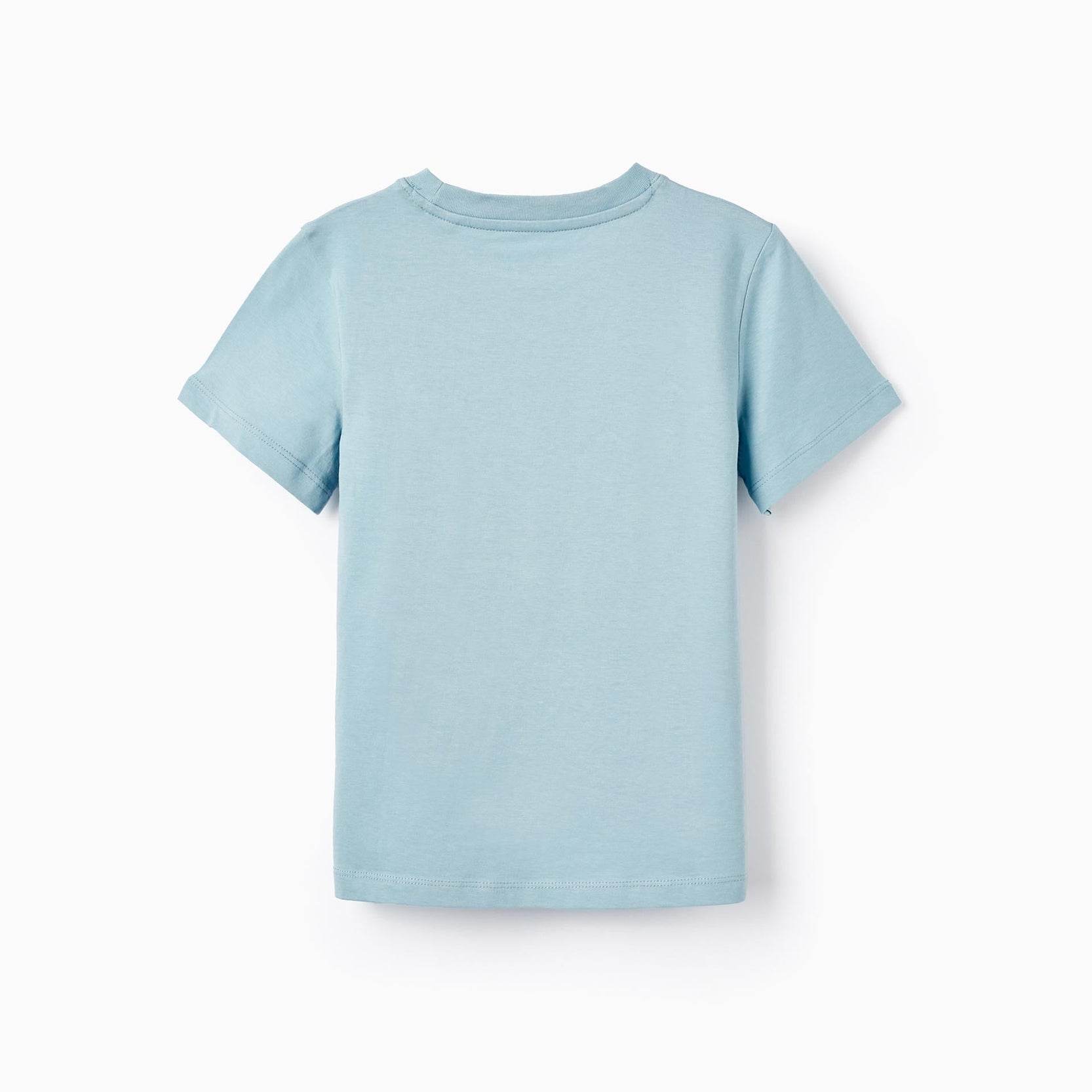 Short Sleeve T-Shirt in Cotton for Girls 'Papier', Light Blue