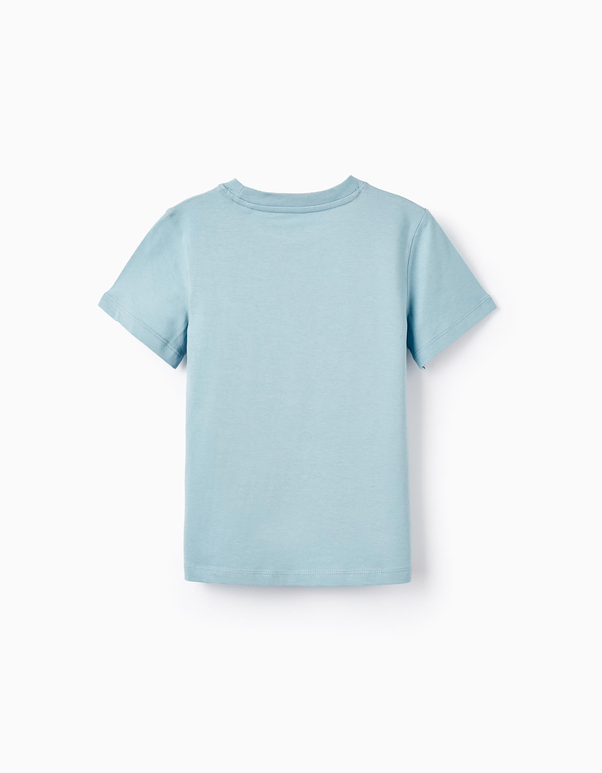 Short Sleeve T-Shirt in Cotton for Girls 'Papier', Light Blue