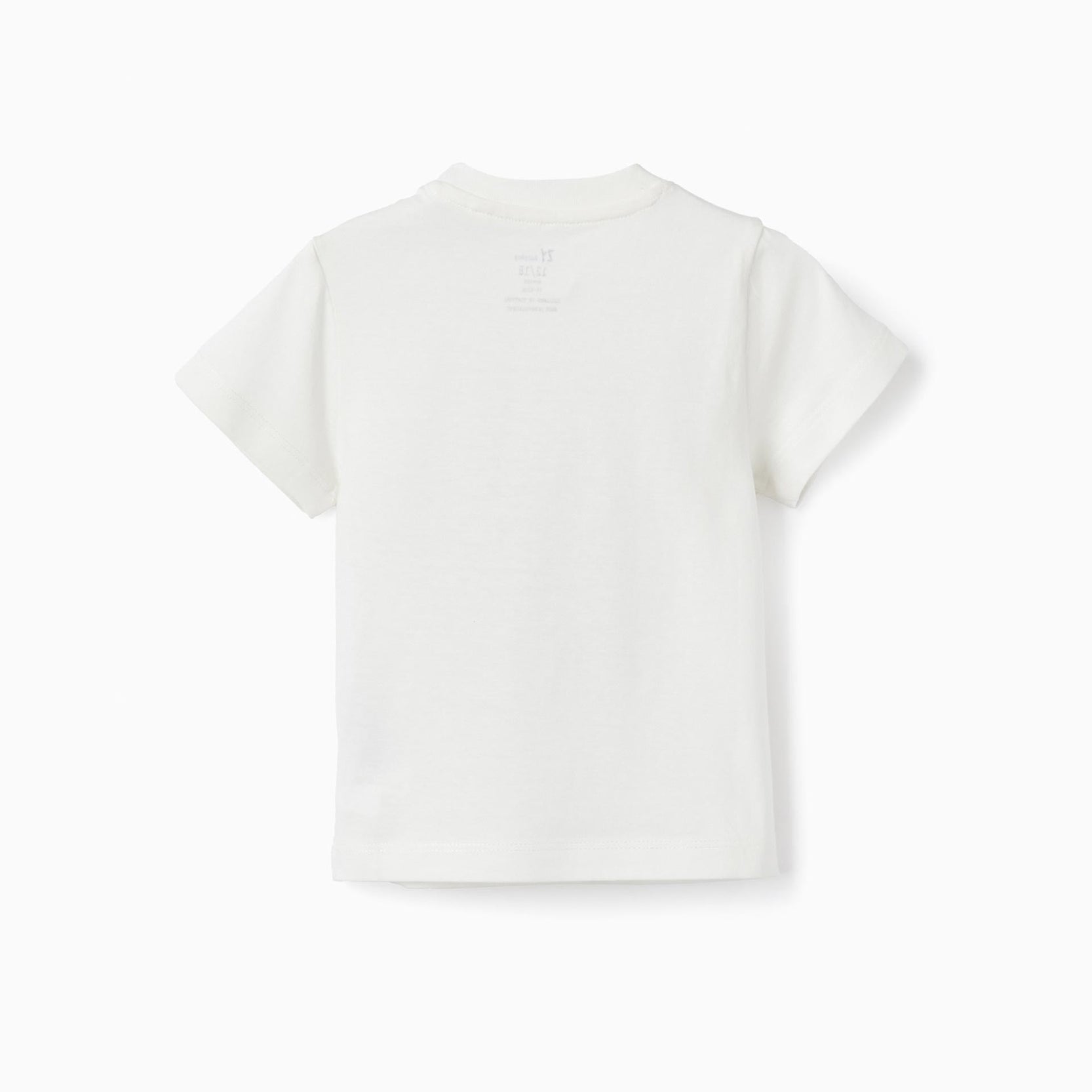 Short Sleeve T-Shirt in Cotton for Baby Boys 'La Galerie', White