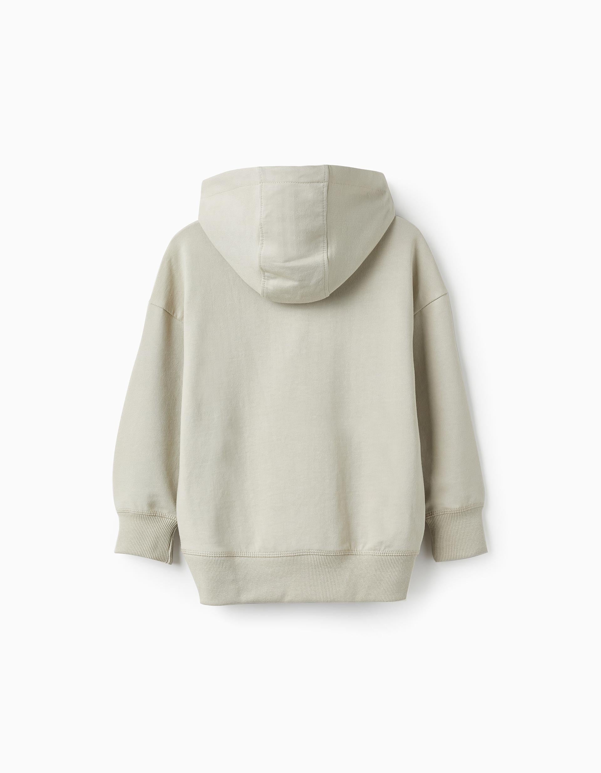 Hooded Sweatshirt for Boys 'Nature', Light Grey