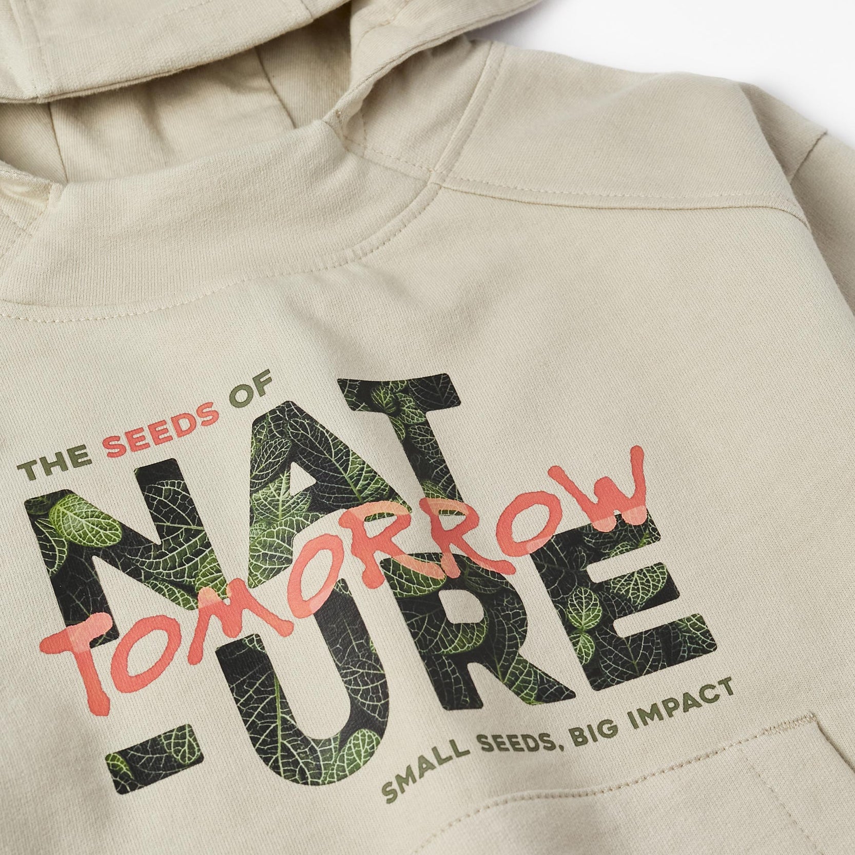 Hooded Sweatshirt for Boys 'Nature', Light Grey