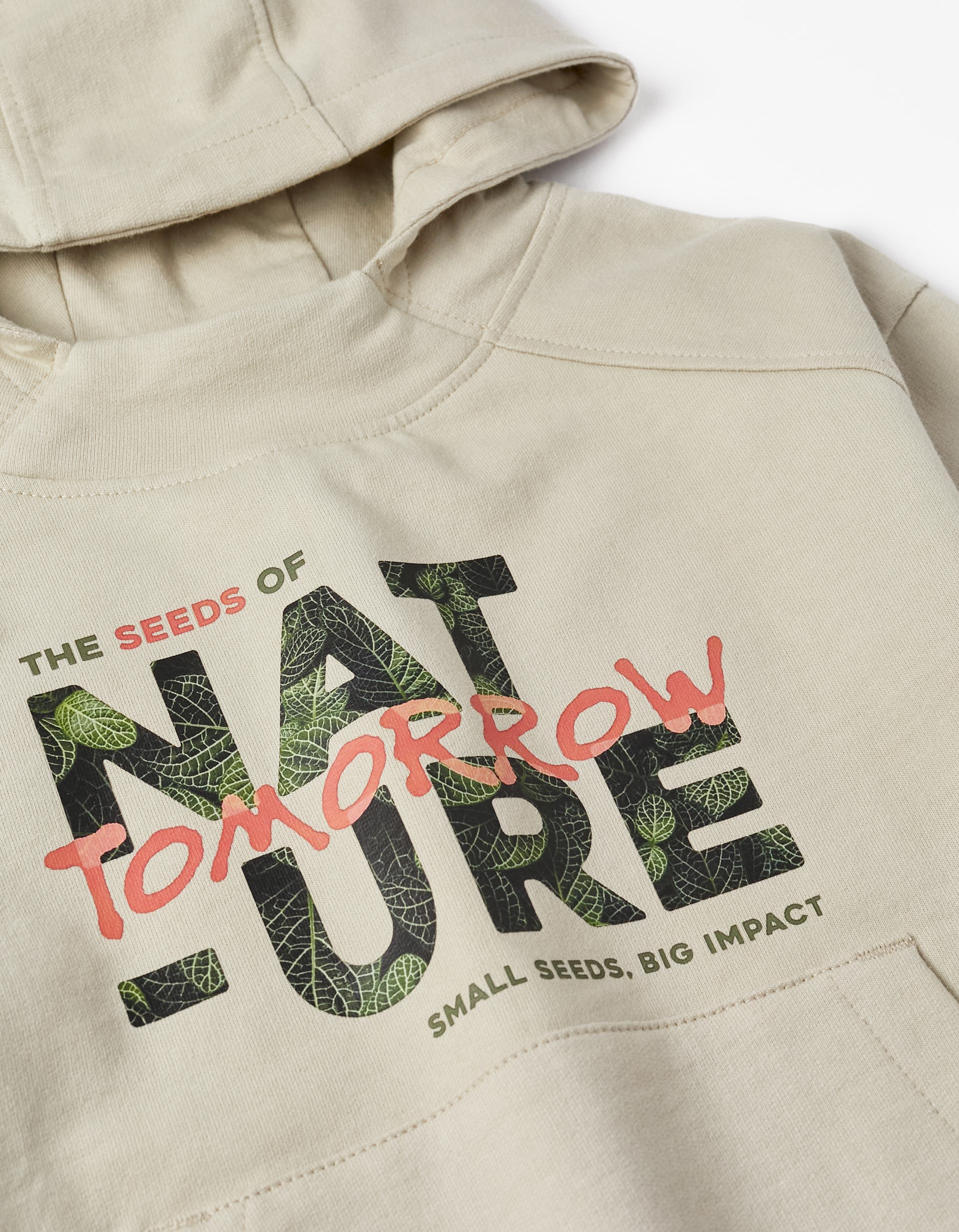 Hooded Sweatshirt for Boys 'Nature', Light Grey