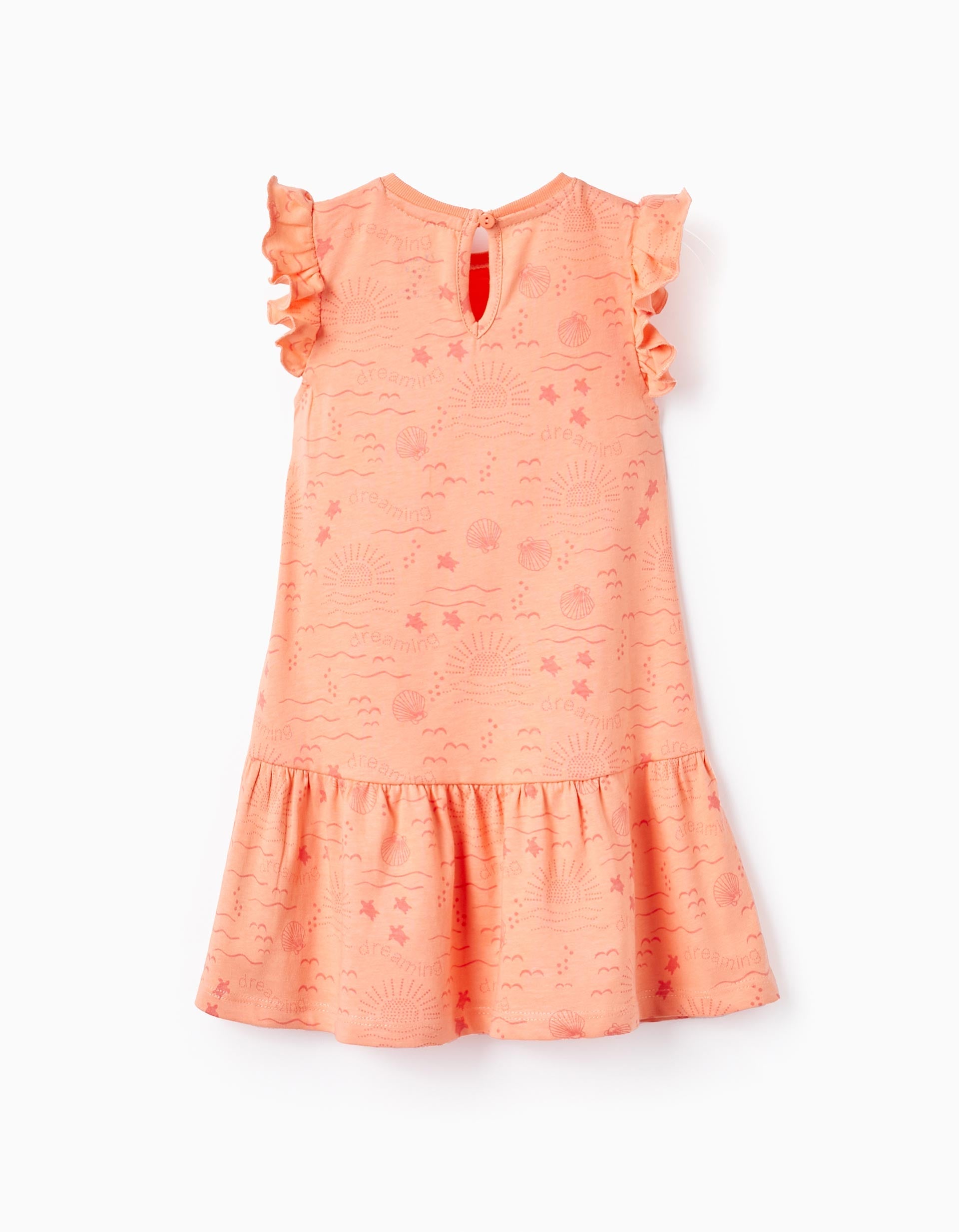 Pack of 2 Cotton Dresses for Baby Girls 'Dreaming', Orange