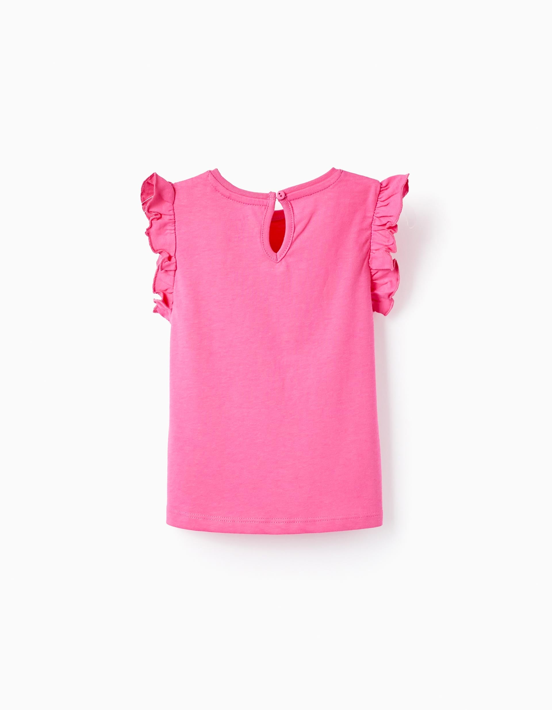 2 Cotton T-shirts for Baby Girls 'Dreaming', White/Pink