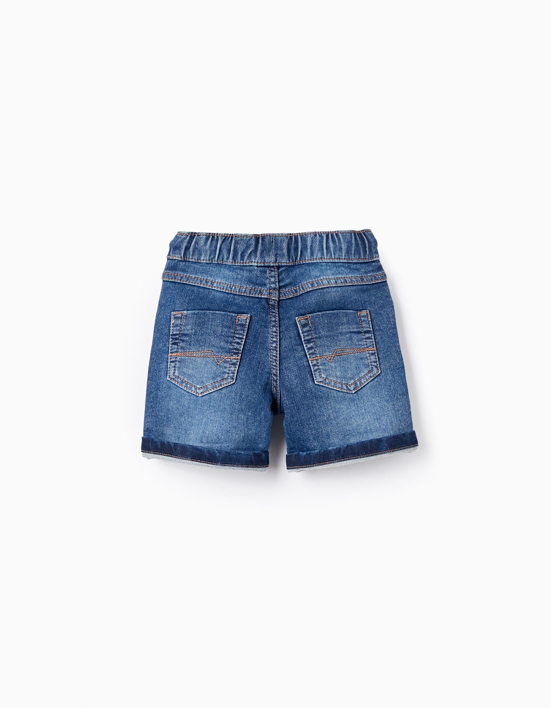 Denim Shorts with Drawstring for Baby Boys, Blue