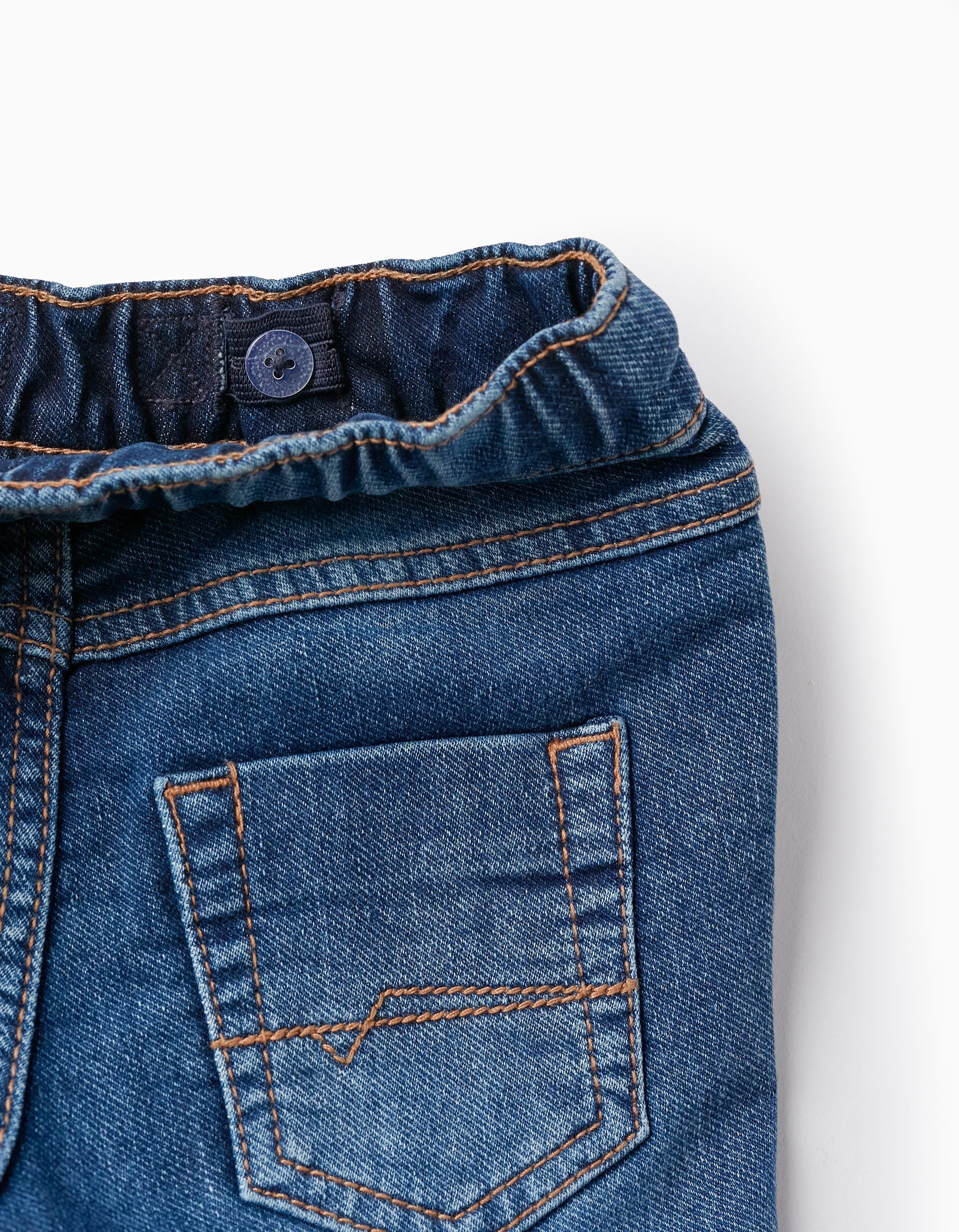 Denim Shorts with Drawstring for Baby Boys, Blue