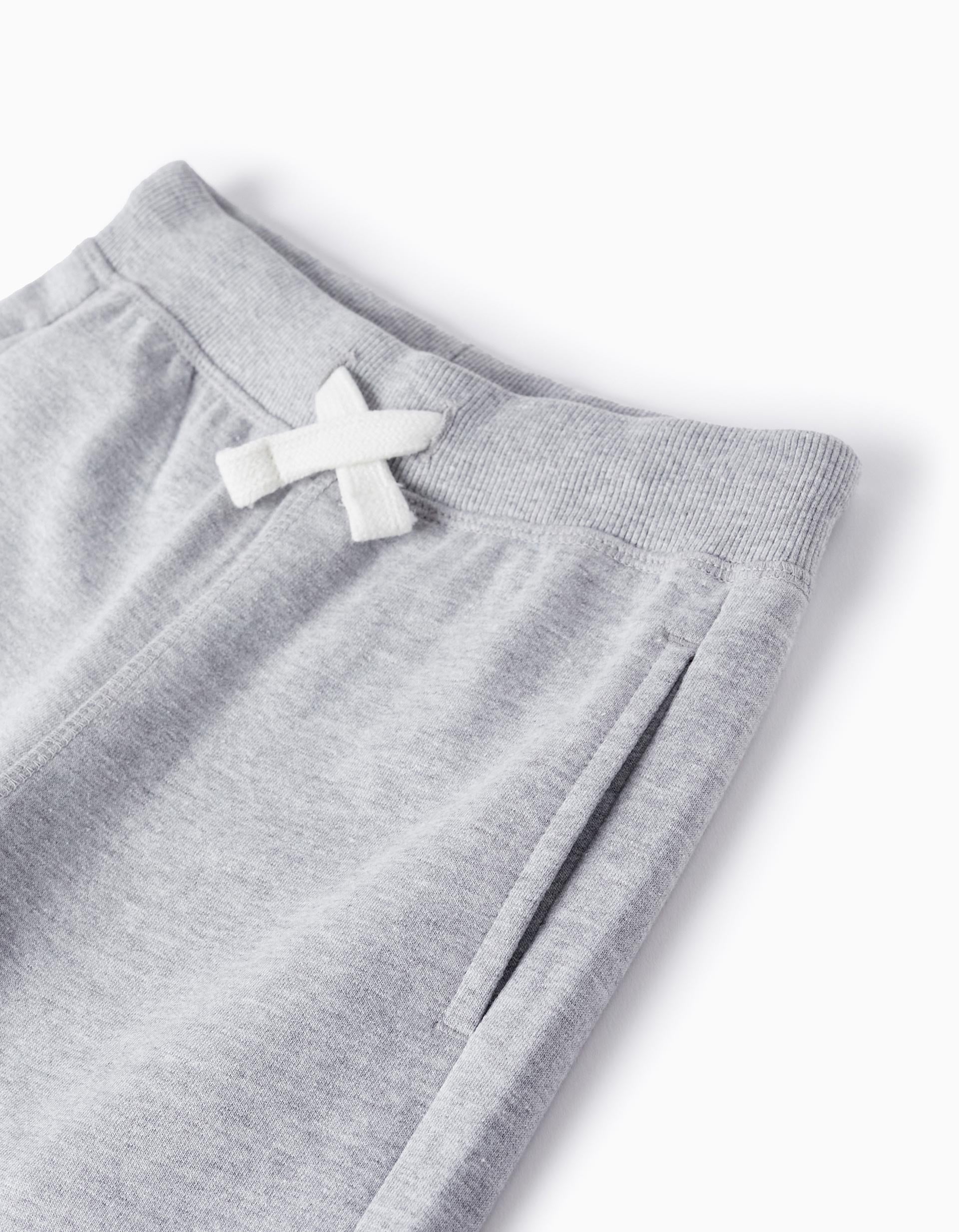 Cotton Shorts for Boys, Grey