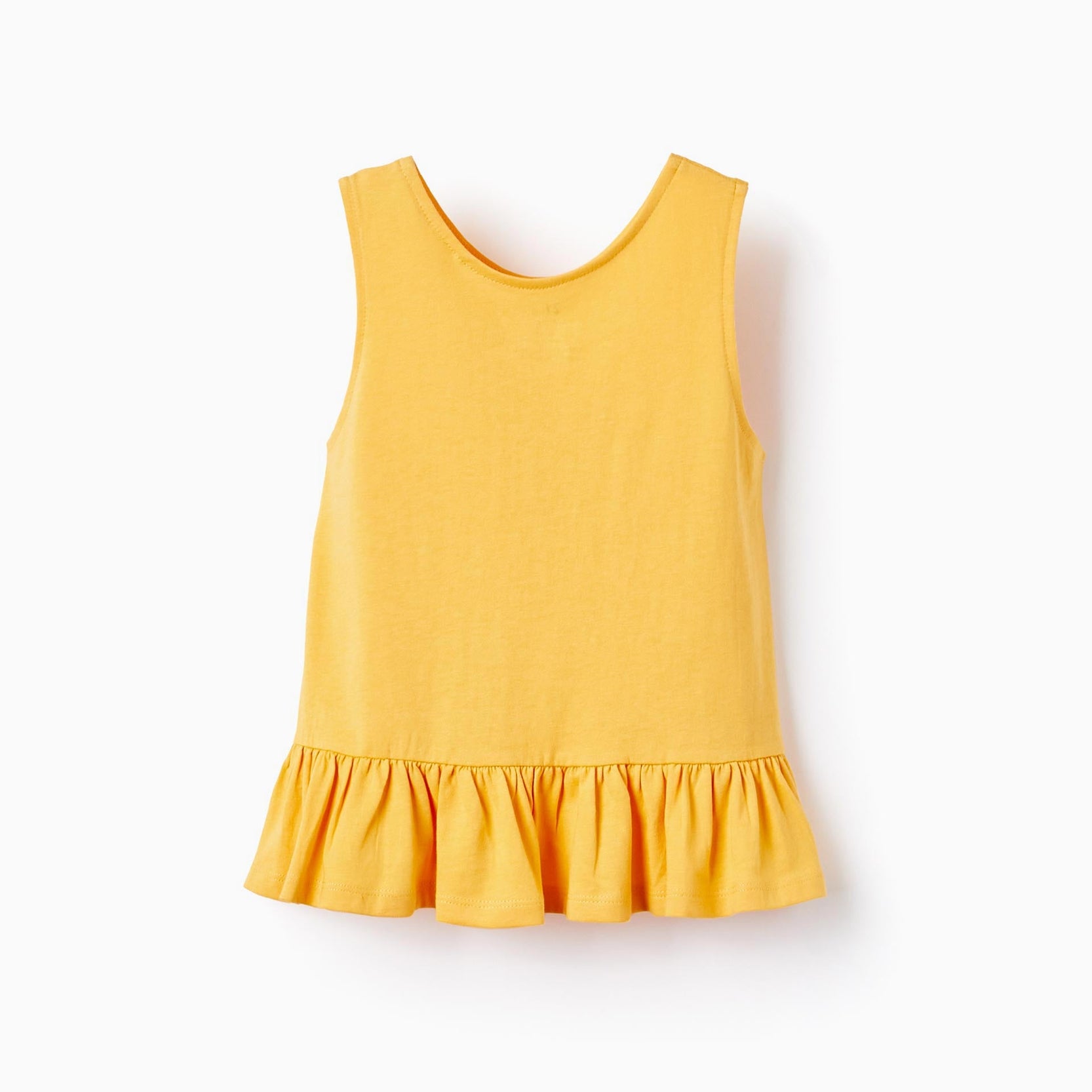 Cotton Top with Beads for Girls 'Cuba', Yellow