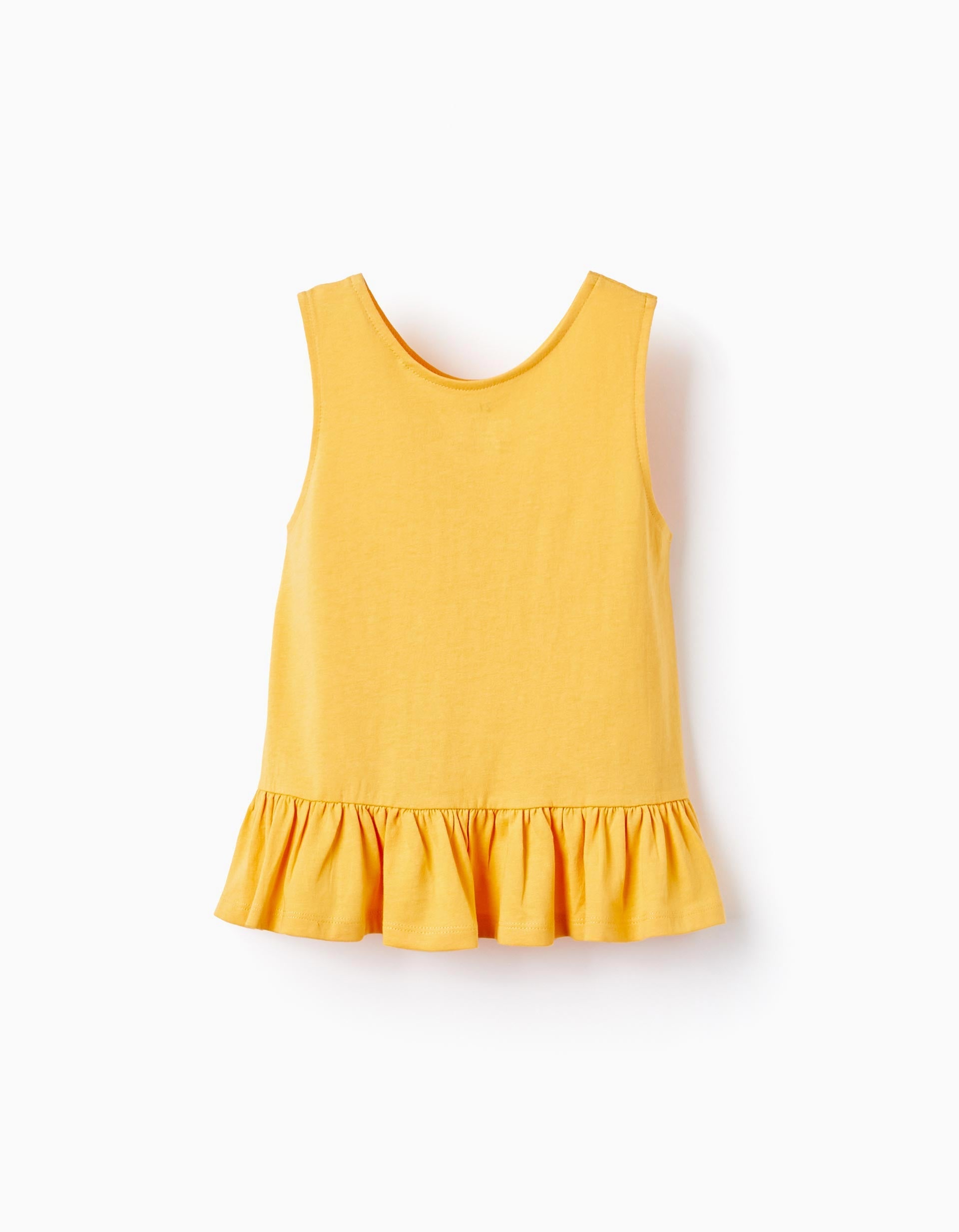 Cotton Top with Beads for Girls 'Cuba', Yellow