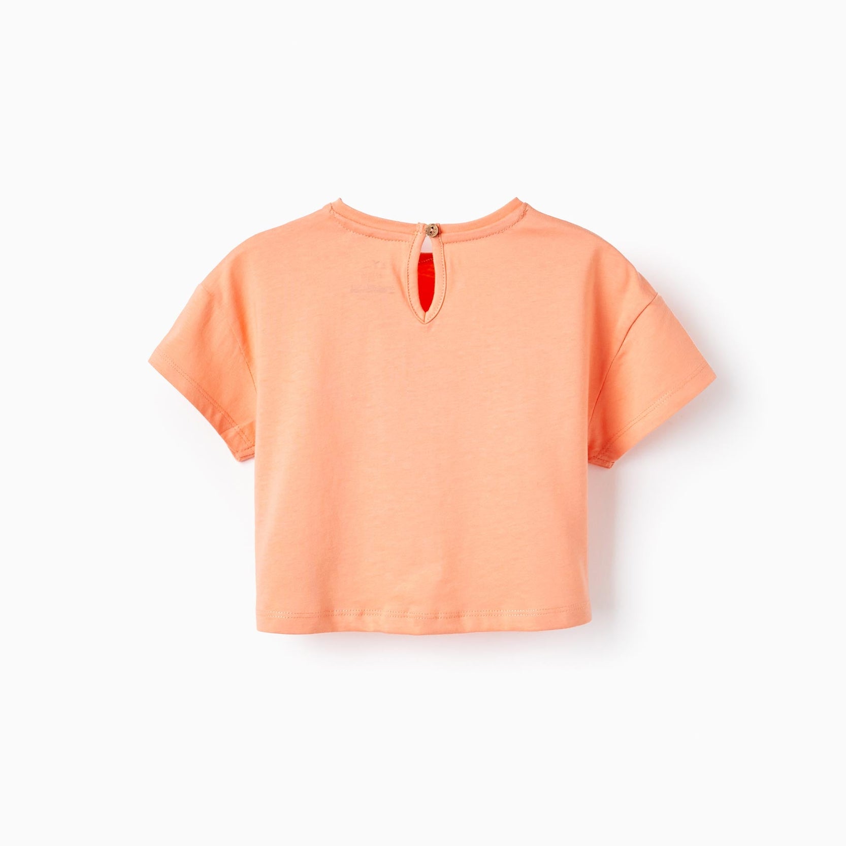 Short Sleeve Cotton T-shirt for Baby Girls 'Shell', Coral