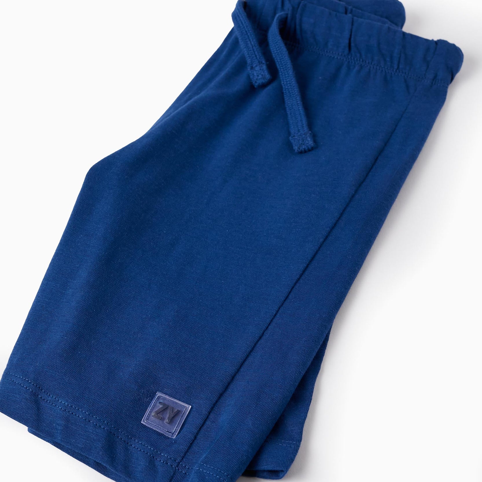 T-shirt + Shorts for Boys 'Palm Trees', White/Blue