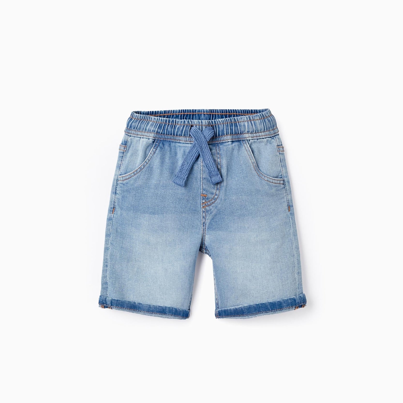 Cotton Denim Shorts for Boys 'Midi', Light Blue