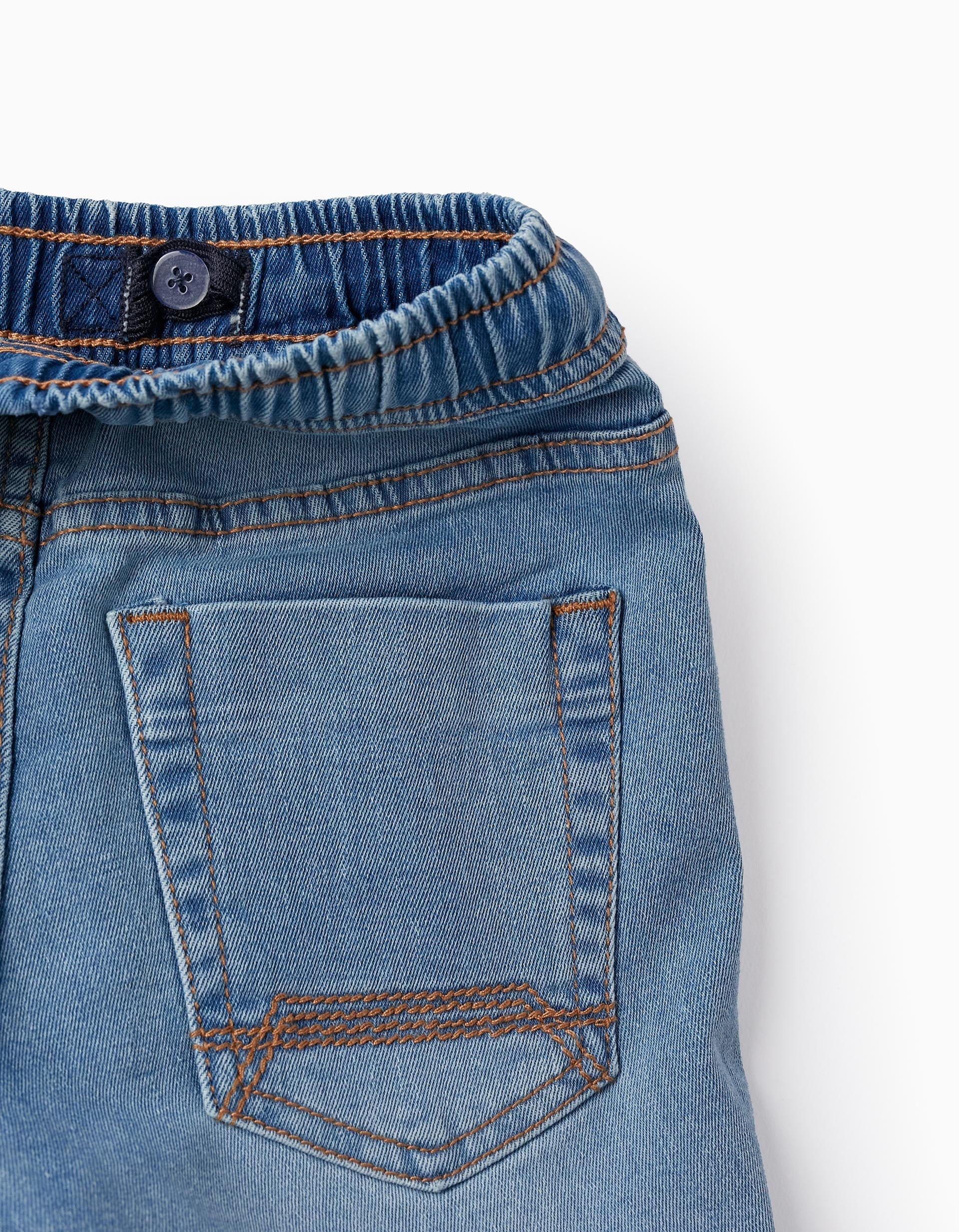 Cotton Denim Shorts for Boys 'Midi', Light Blue