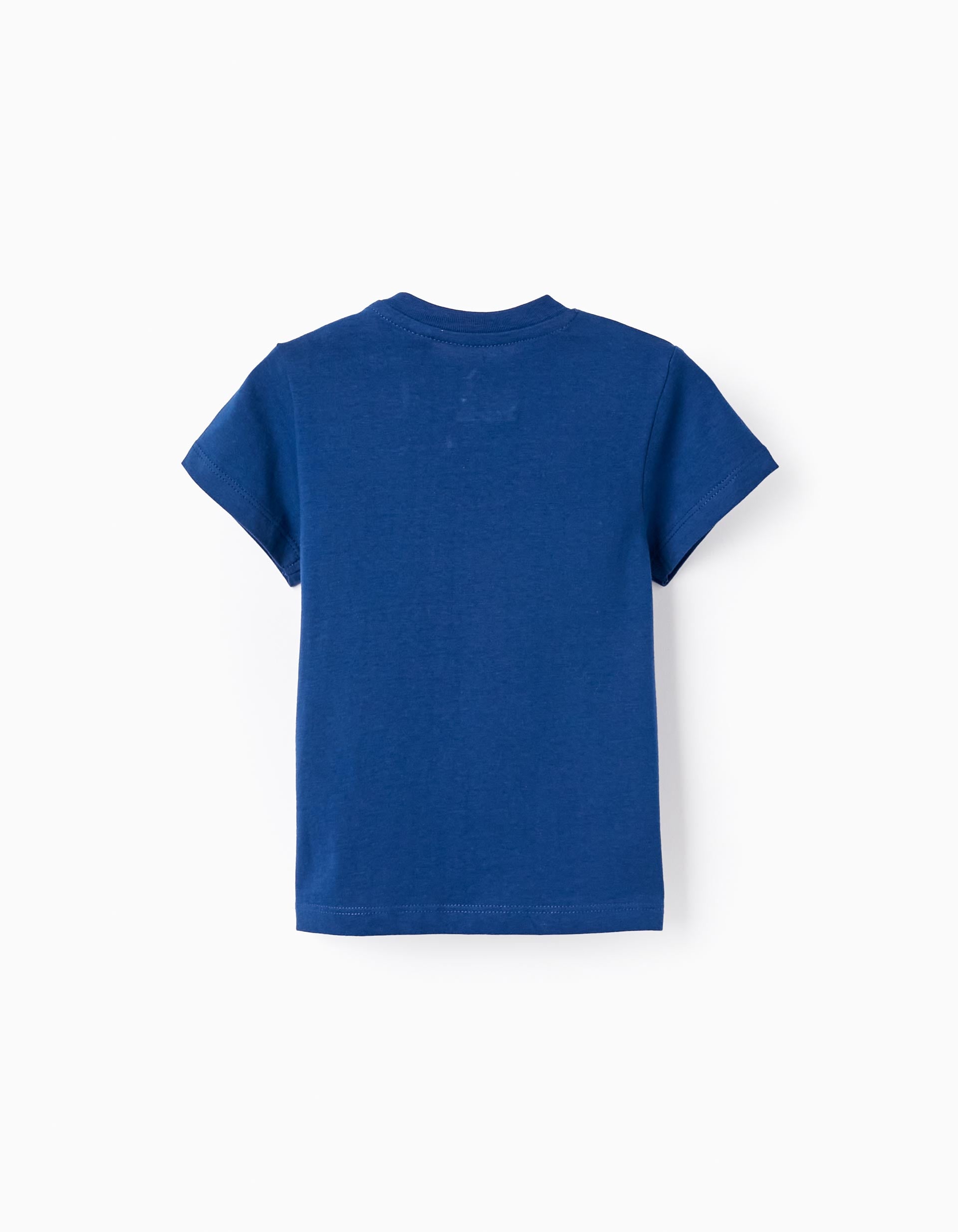 2 Cotton T-shirts for Baby Boys 'Shark', Coral/Blue