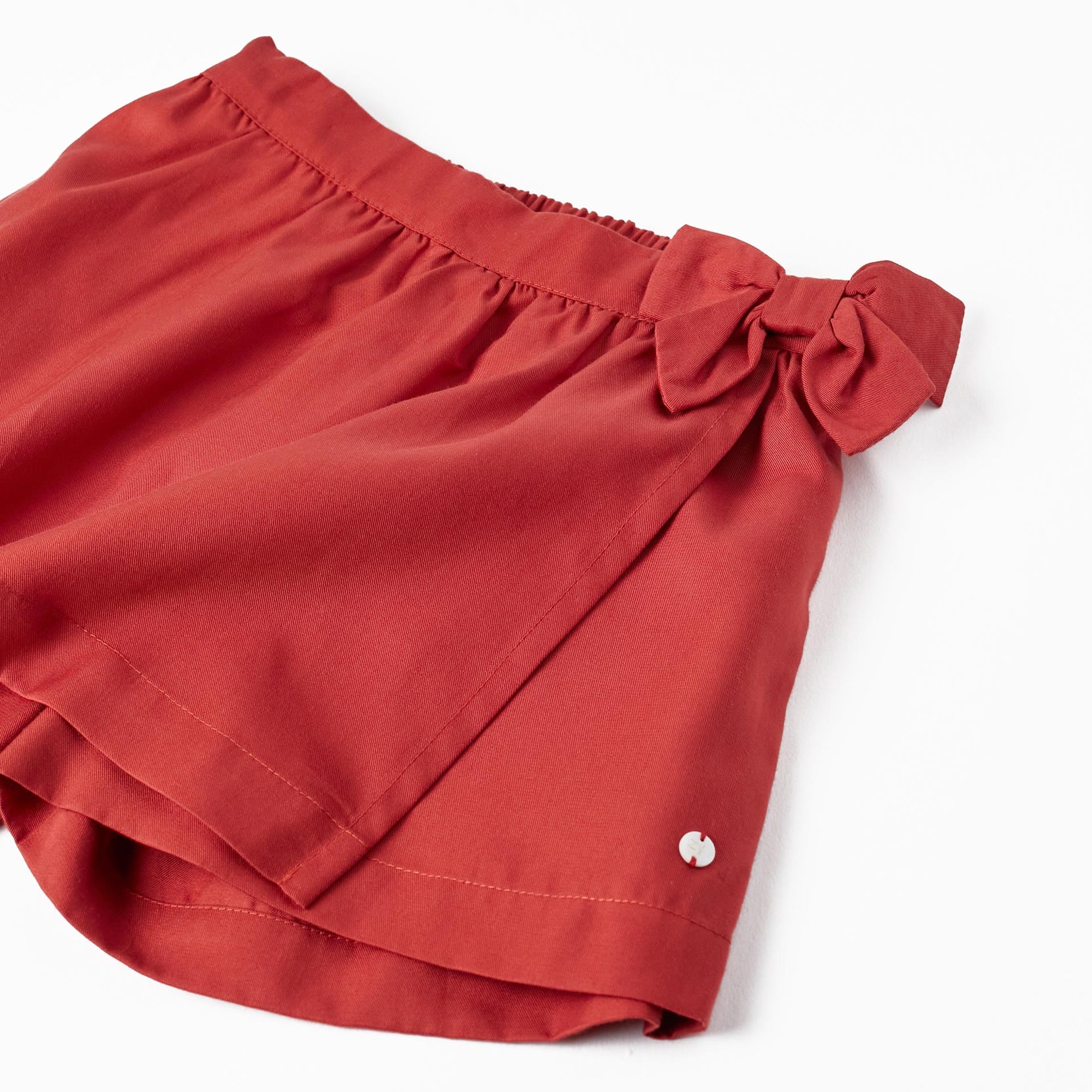 Skort in Lyocell for Girls, Dark Red