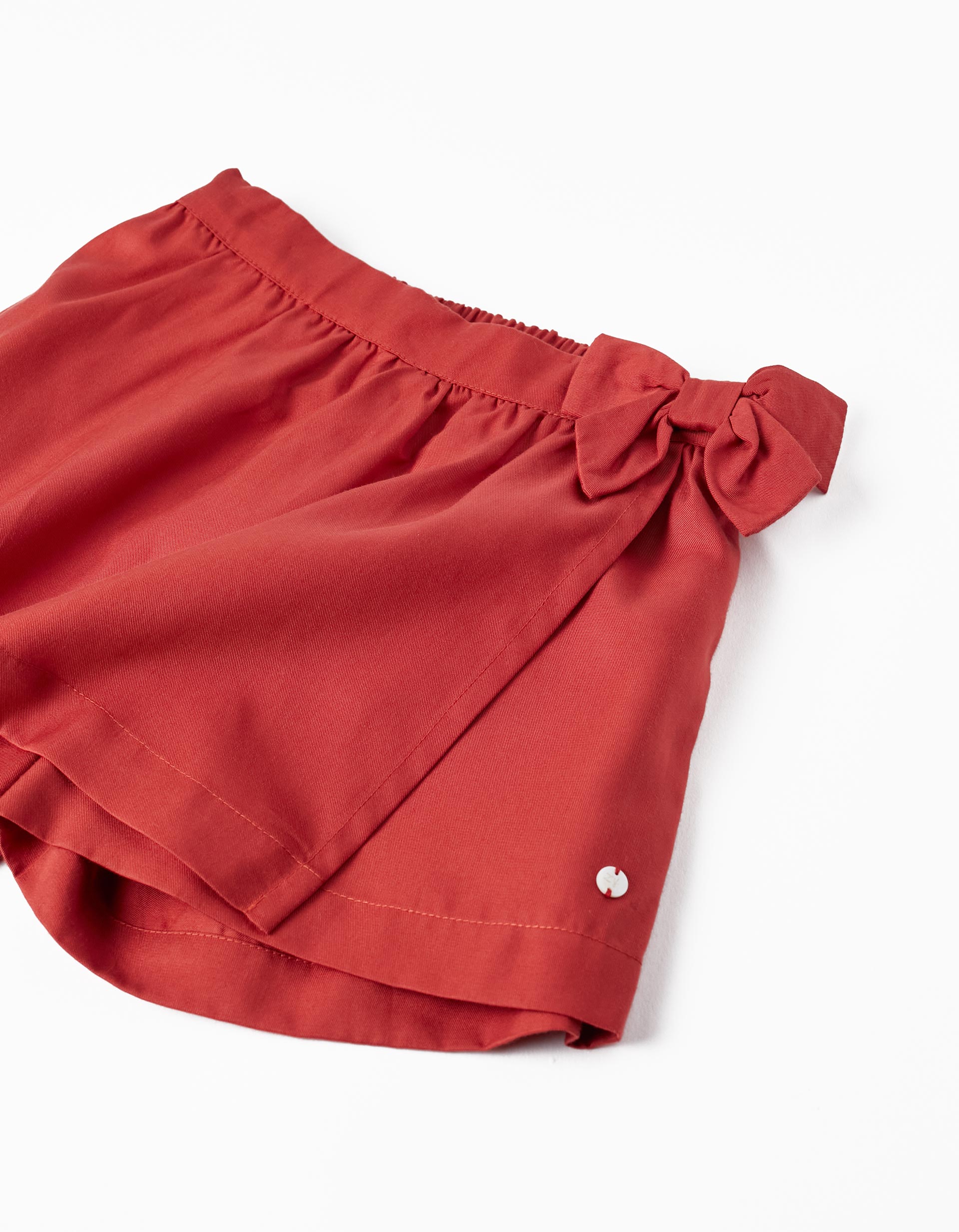 Skort in Lyocell for Girls, Dark Red