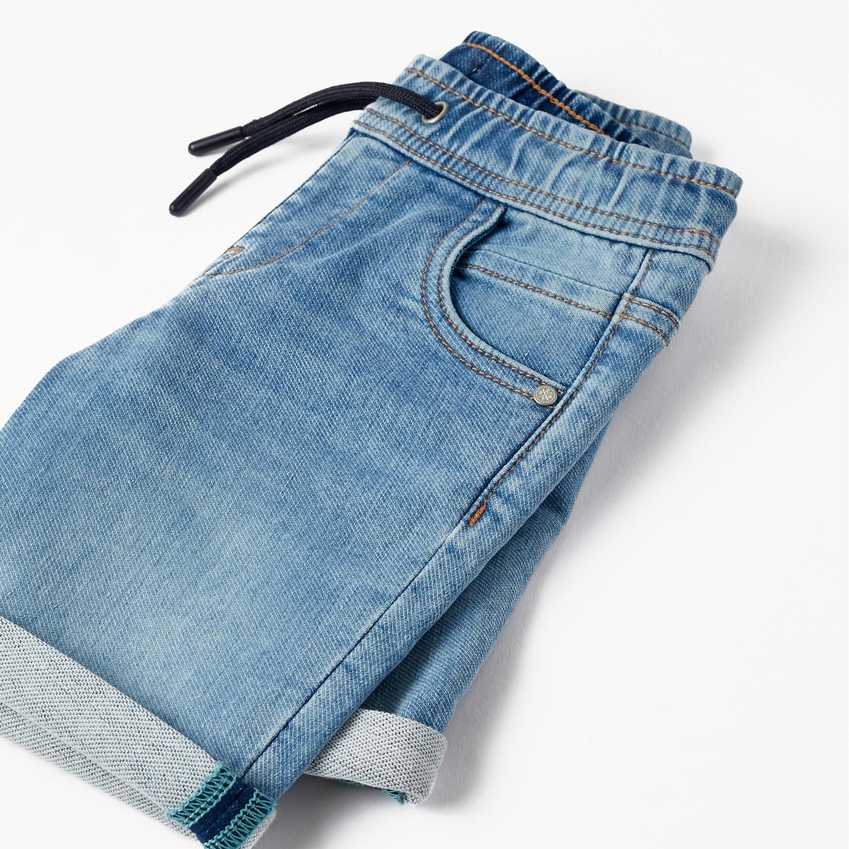 Midi Sports Shorts for Boys, Light Blue