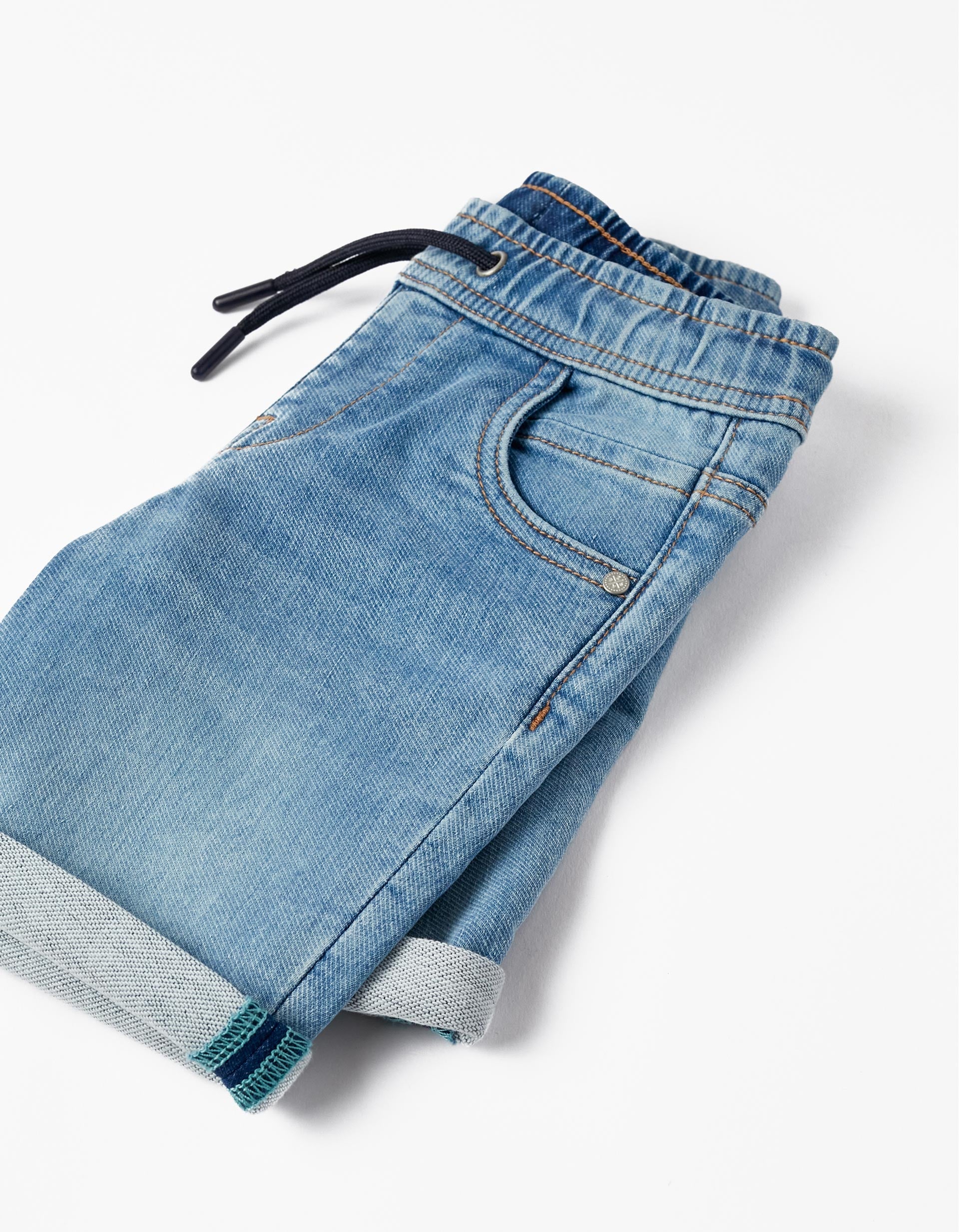 Midi Sports Shorts for Boys, Light Blue