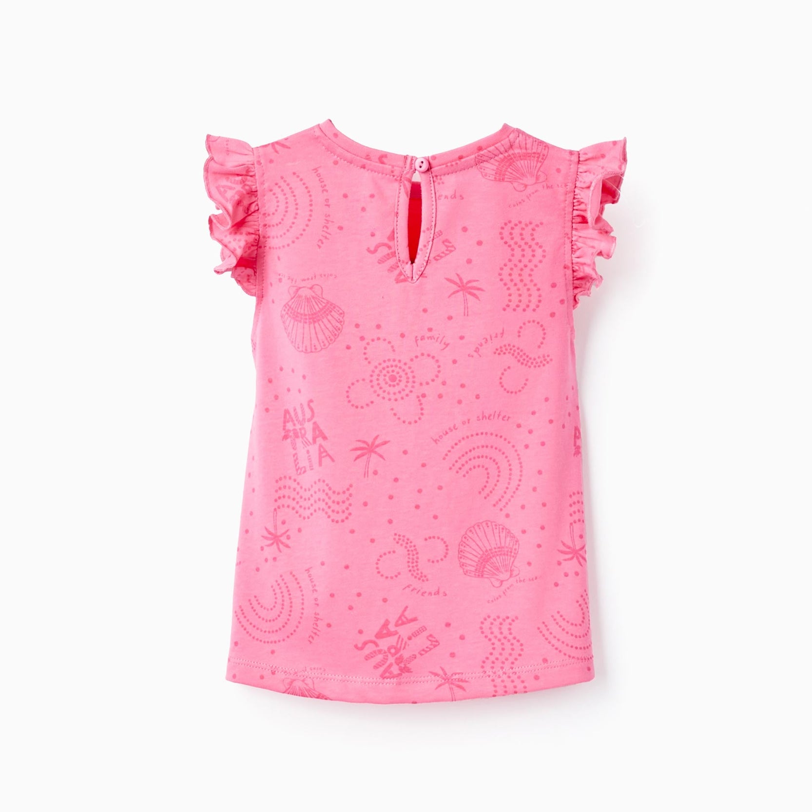 2 Vest Tops for Baby Girls 'Shell', White/Pink