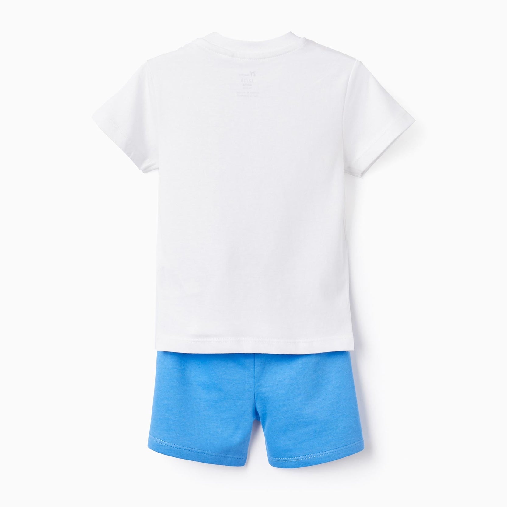 T-shirt + Shorts for Baby Boys 'Blue Whale', White/Blue