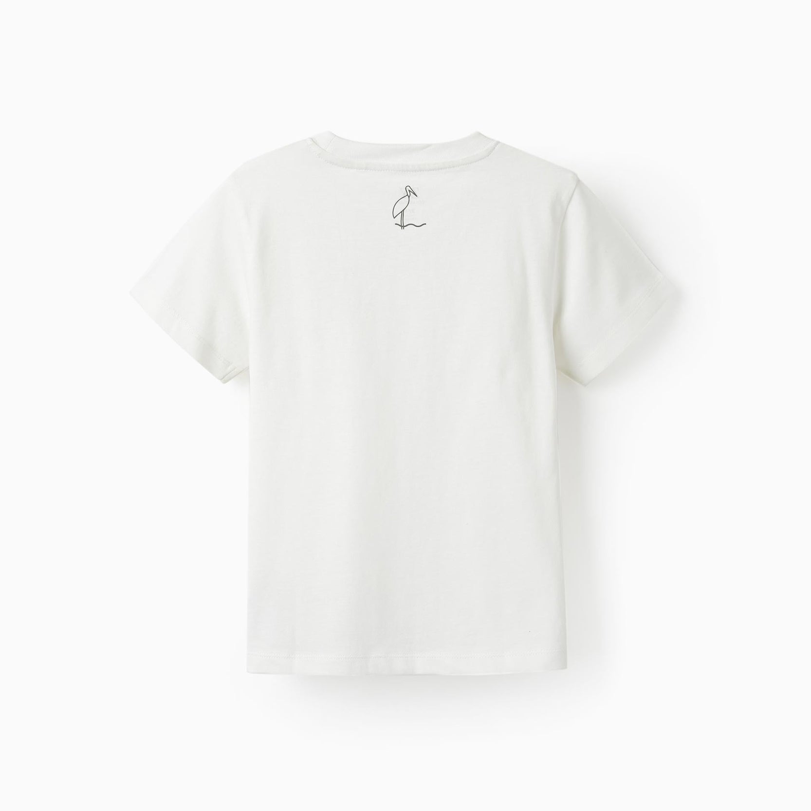 Cotton T-Shirt for Boys 'Stork Watch Crew', White