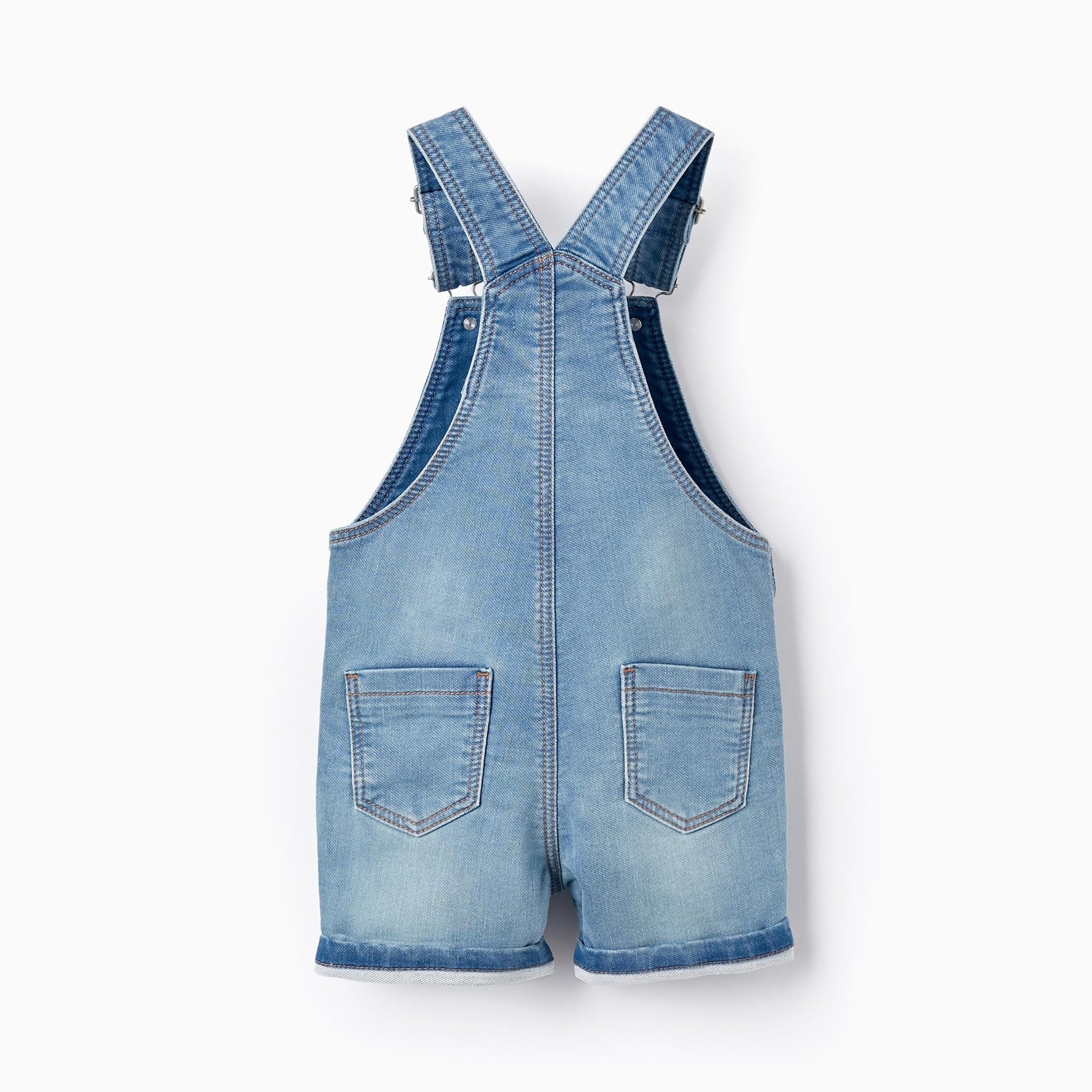 Short Denim Dungarees for Baby Boys, Blue