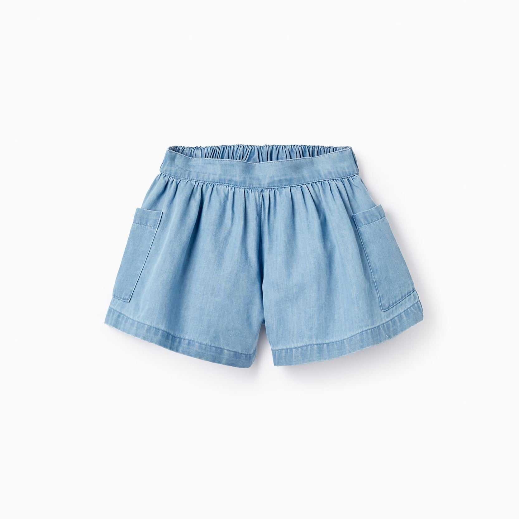 Denim Cotton Shorts for Baby Girls, Blue