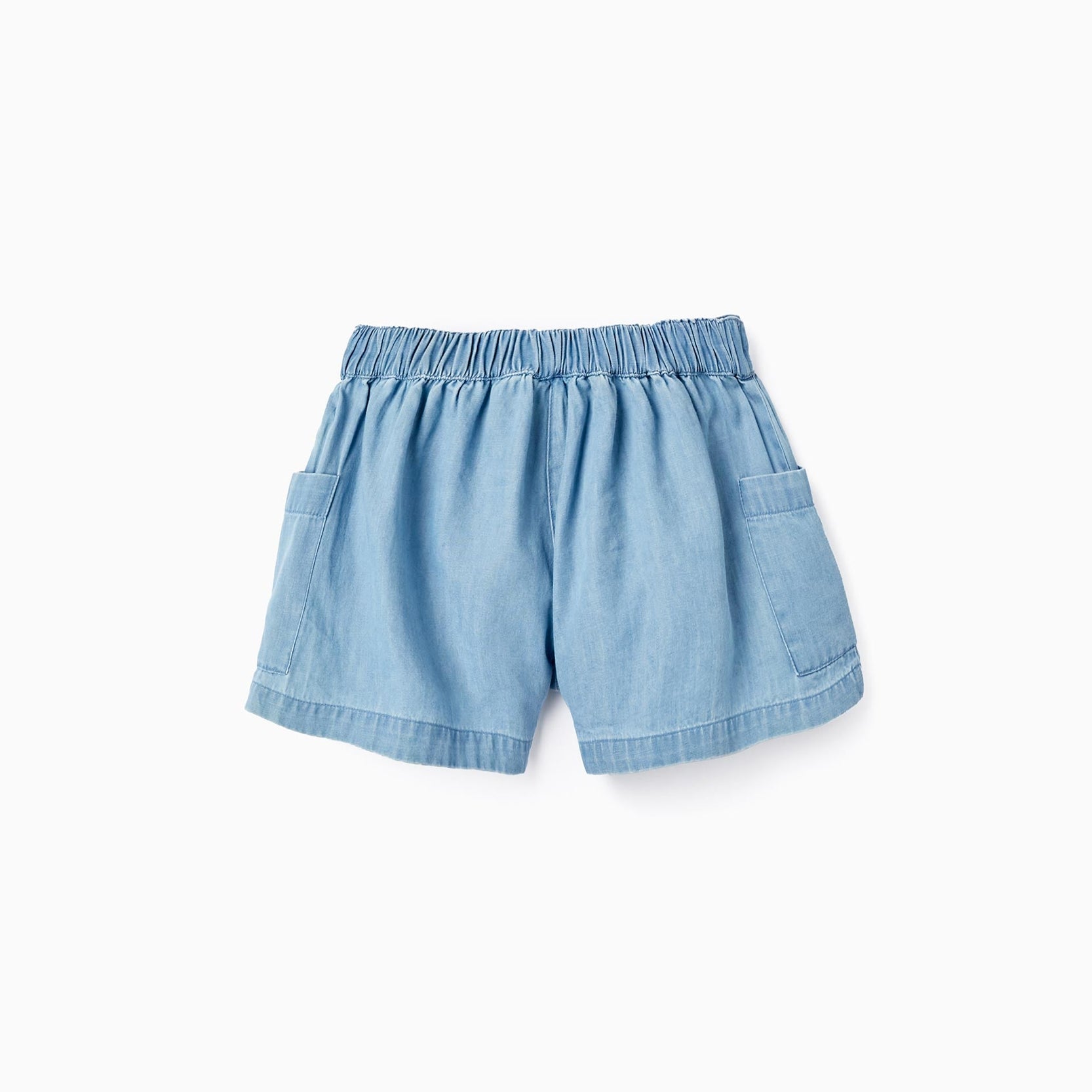 Denim Cotton Shorts for Baby Girls, Blue