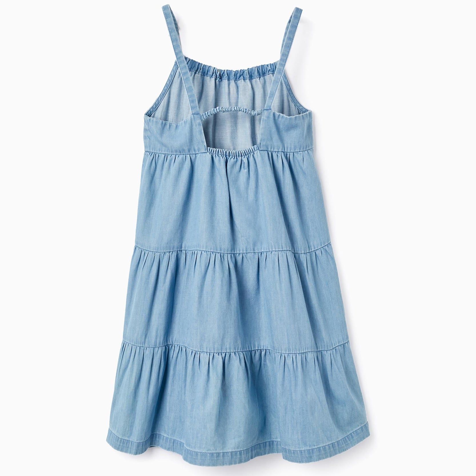 Denim Cotton Dress for Girls, Blue
