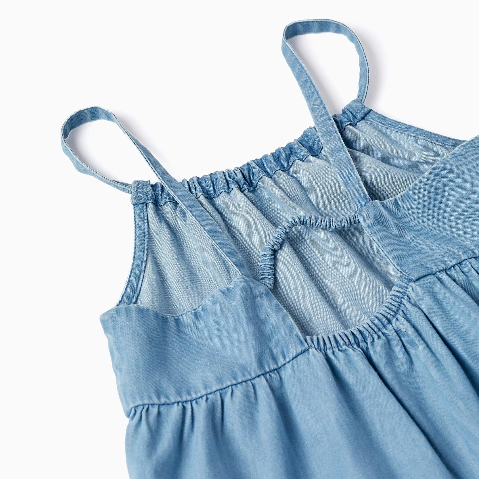 Denim Cotton Dress for Girls, Blue