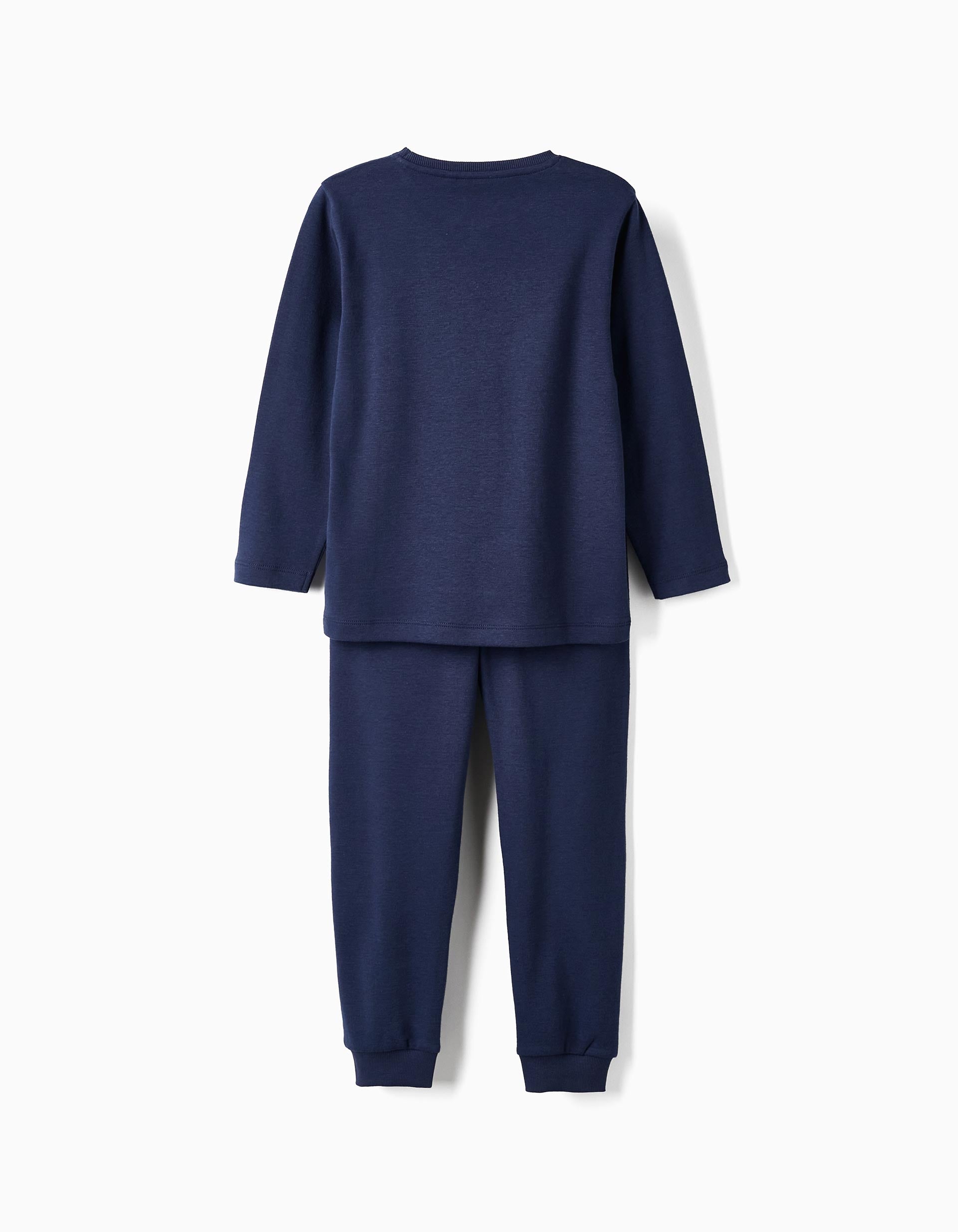 Cotton Pyjama for Boys 'Space - Glow in the Dark', Dark Blue