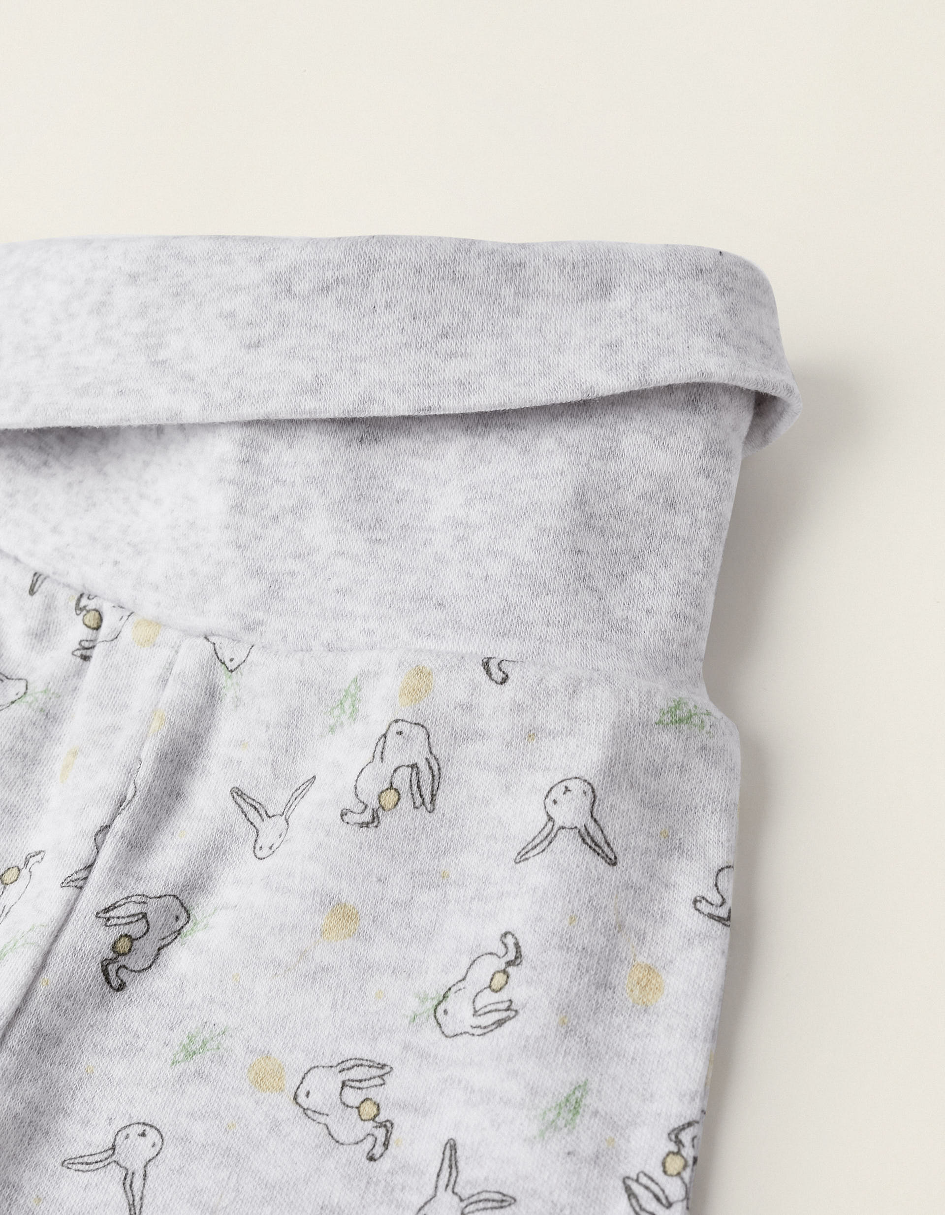 Pack of 4 Footed Trousers for Baby 'Bunnies', Multicolour