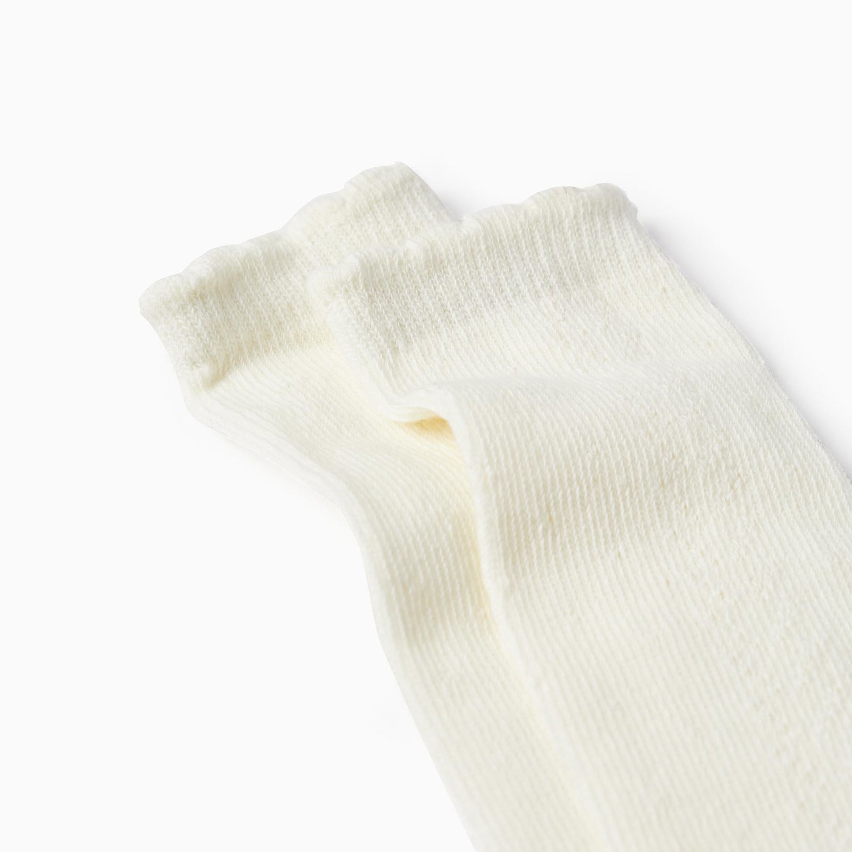High Socks in Knit for Girls, White