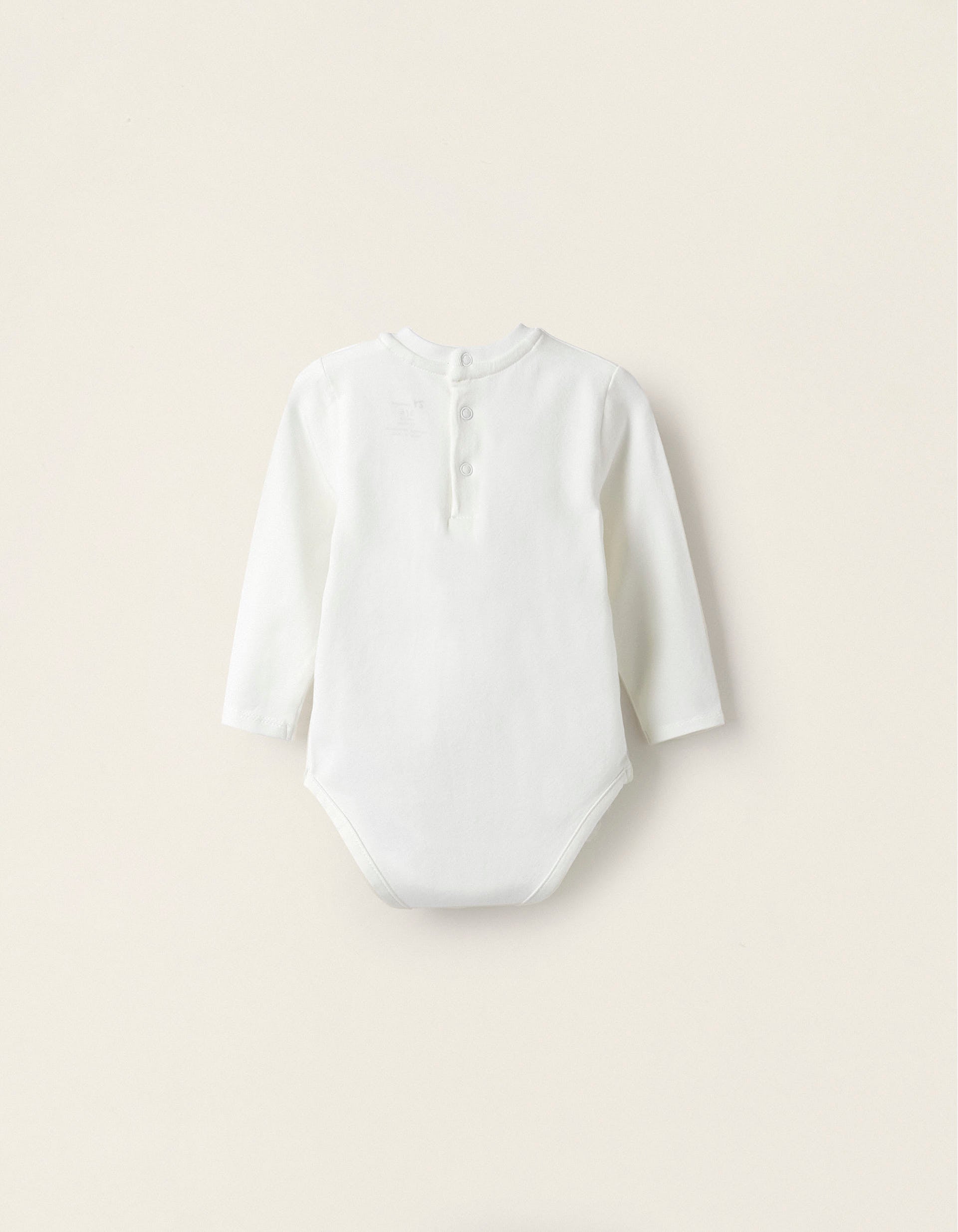 Cotton Jersey Bodysuit for Newborn Boys 'Best Friends', White