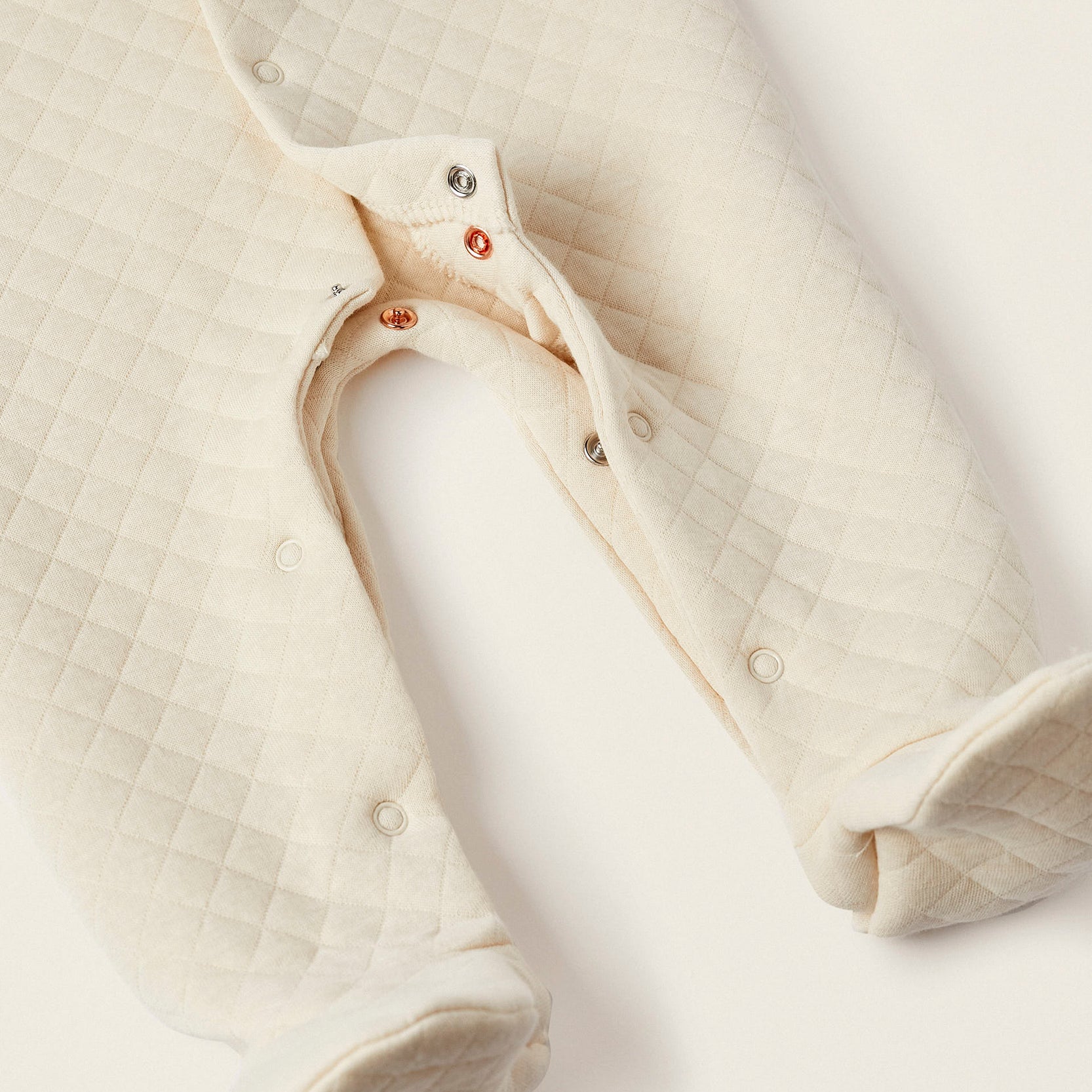 Padded Footed Babygrow for Newborn Girls, White/Cream