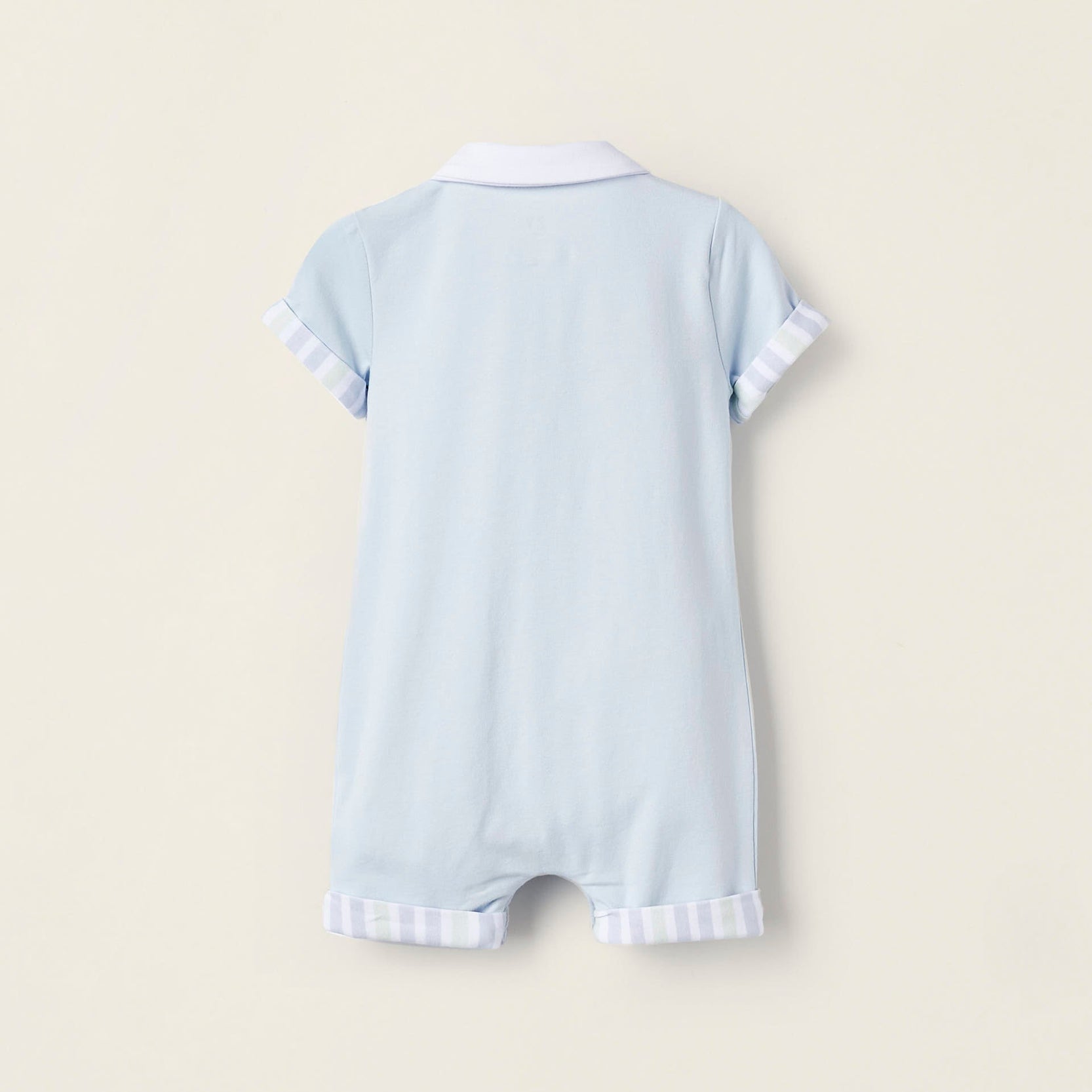 Short Sleeve Newborn Bodysuit, White/Blue/Green