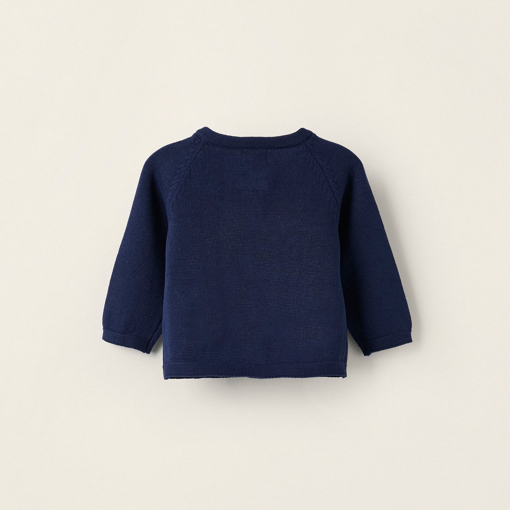 Long Sleeve Knitted Cardigan for Newborn Boys, Dark Blue