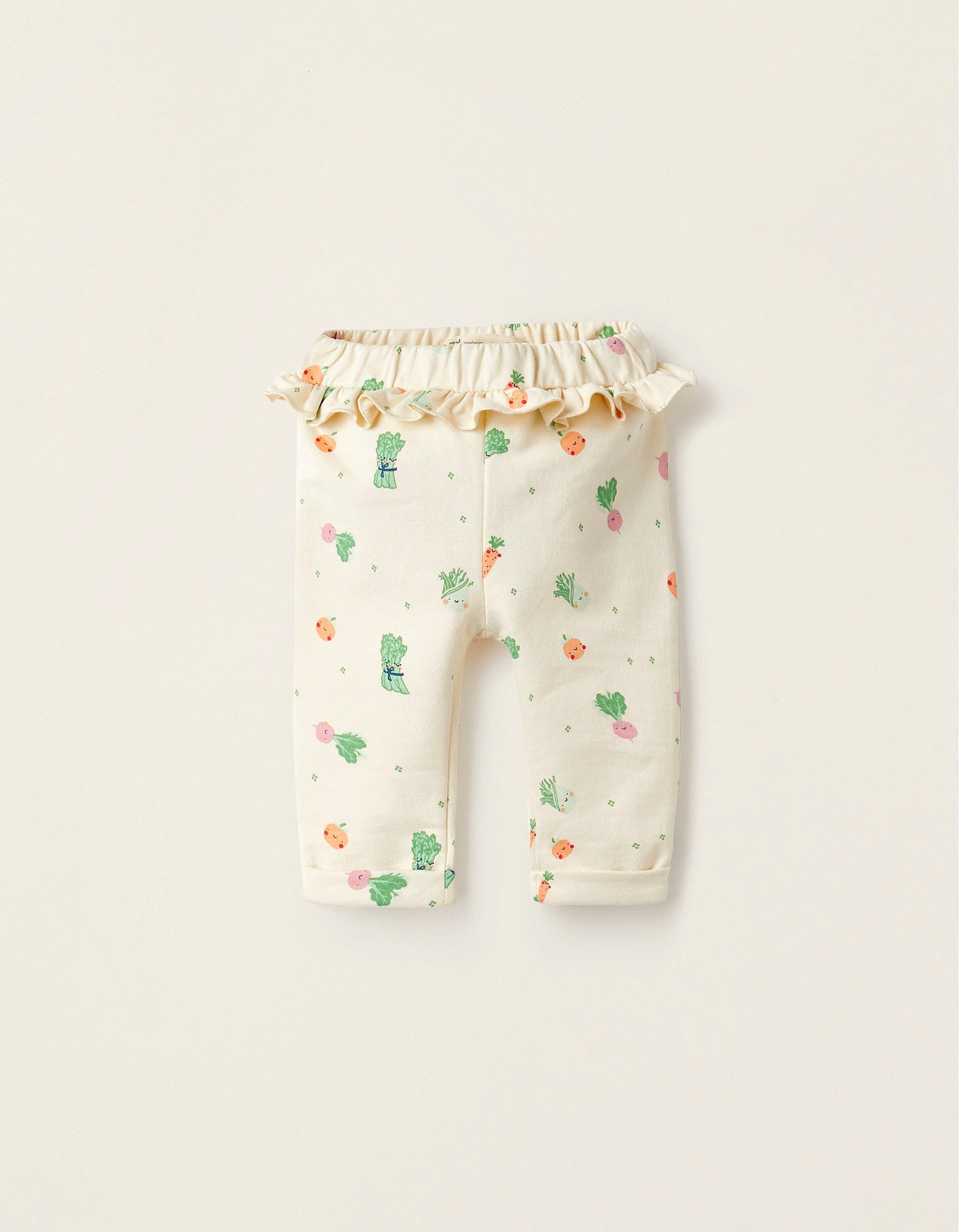 Trousers for Newborn Girls 'Legumes and Vegetables', Beige