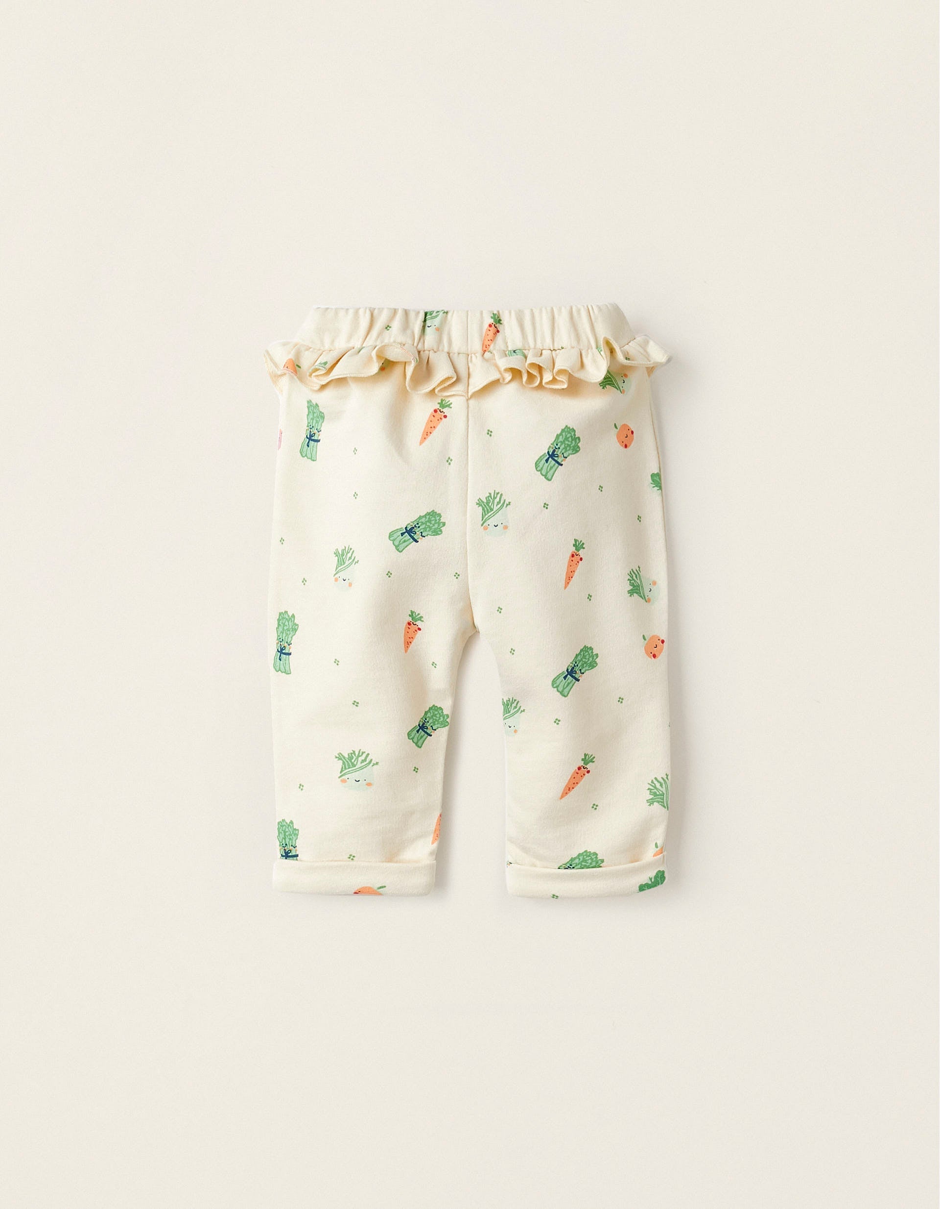 Trousers for Newborn Girls 'Legumes and Vegetables', Beige