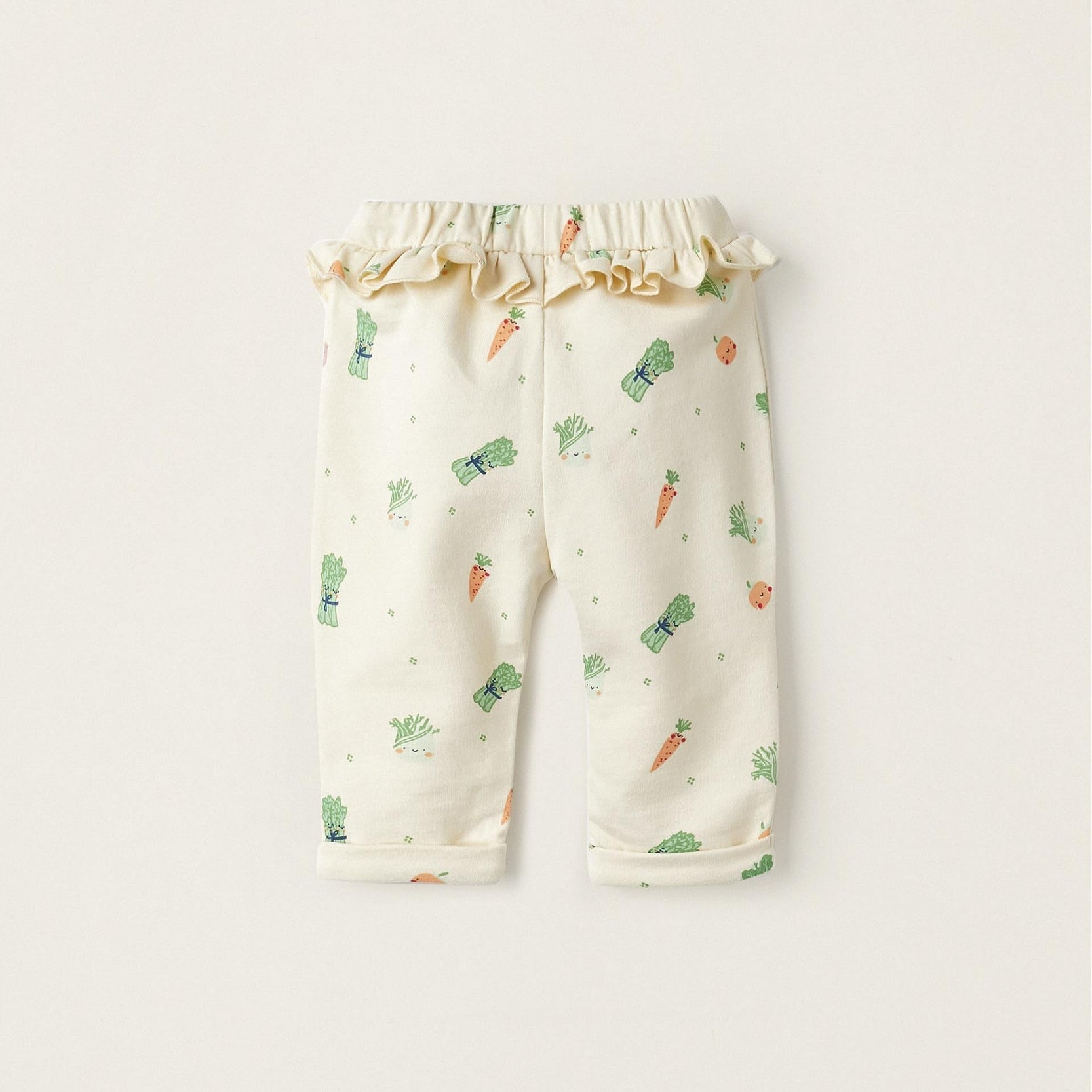 Trousers for Newborn Girls 'Legumes and Vegetables', Beige