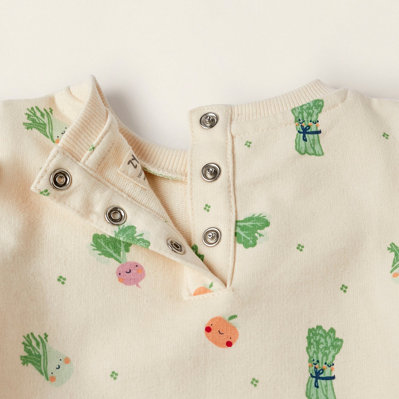 Long Sleeve Sweater for Baby Girls 'Legumes and Vegetables', Beige