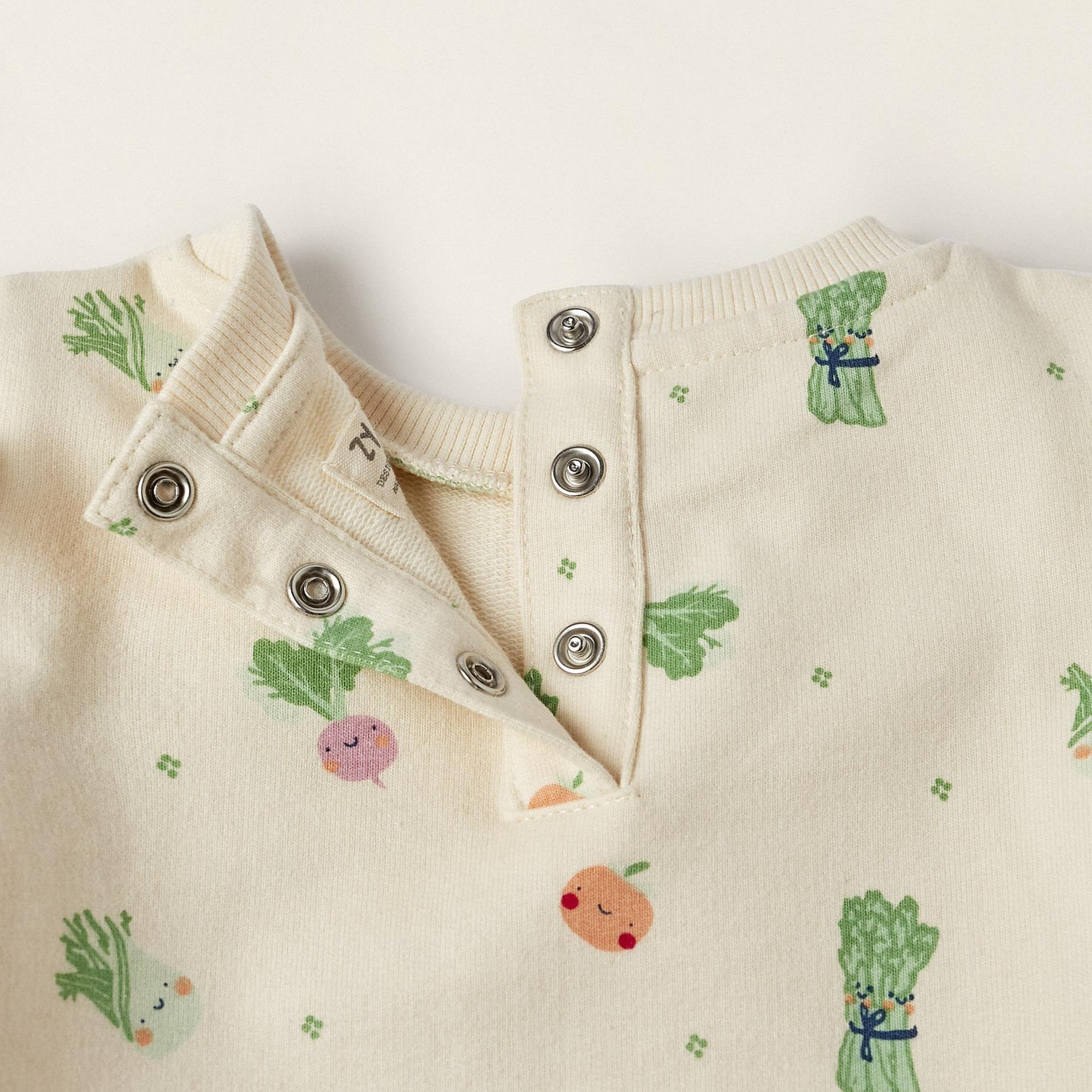 Long Sleeve Sweater for Baby Girls 'Legumes and Vegetables', Beige