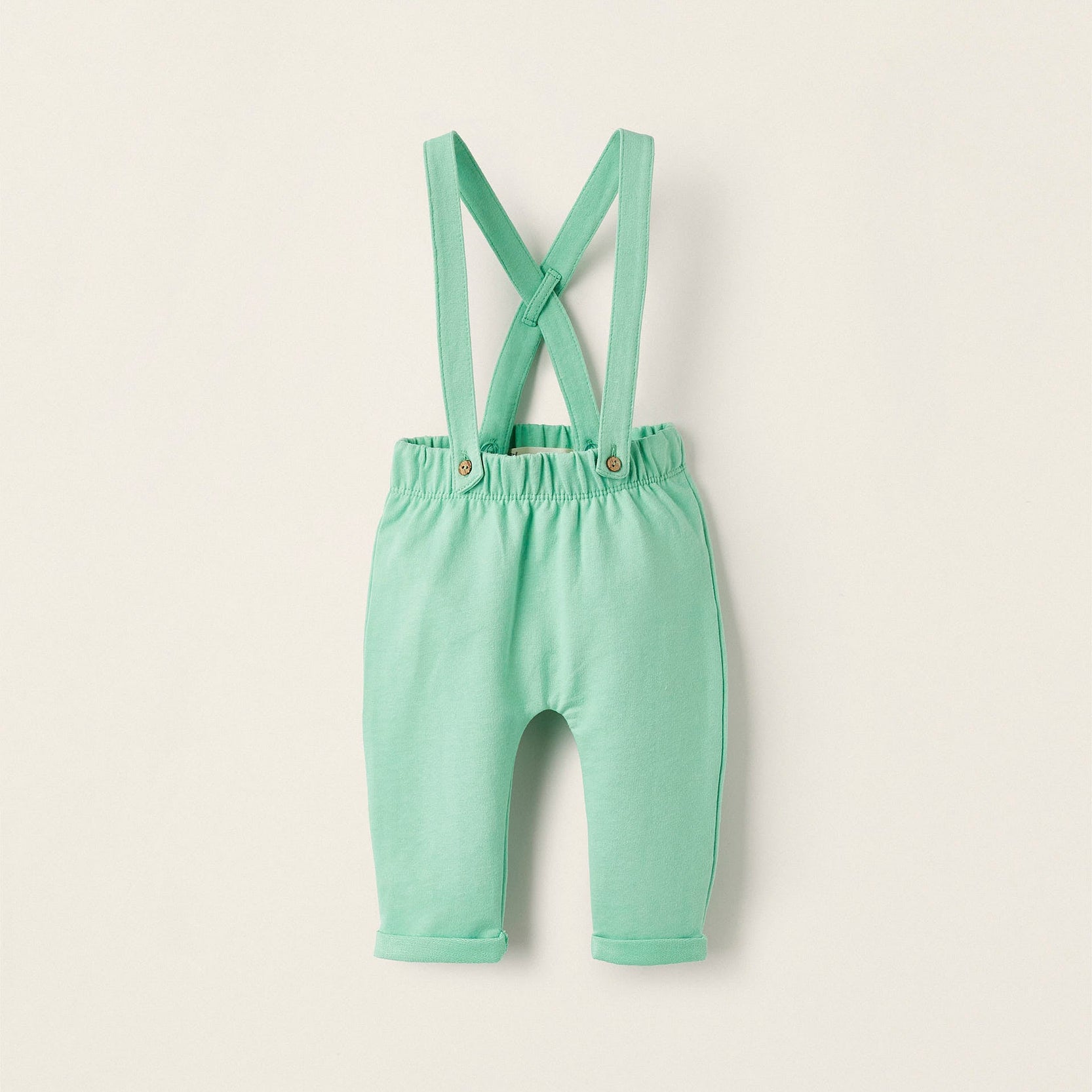 Trousers with Removable Straps for Newborn Boys 'Carrots', Green