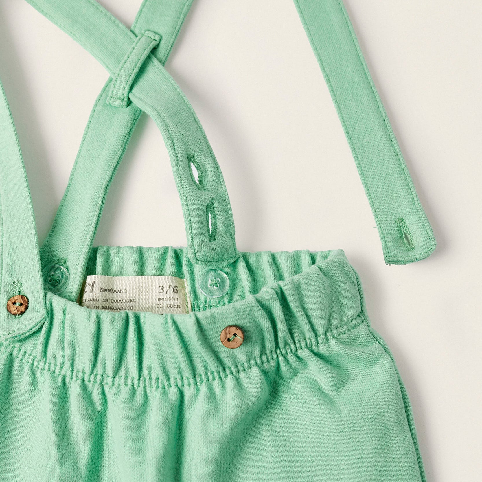 Trousers with Removable Straps for Newborn Boys 'Carrots', Green