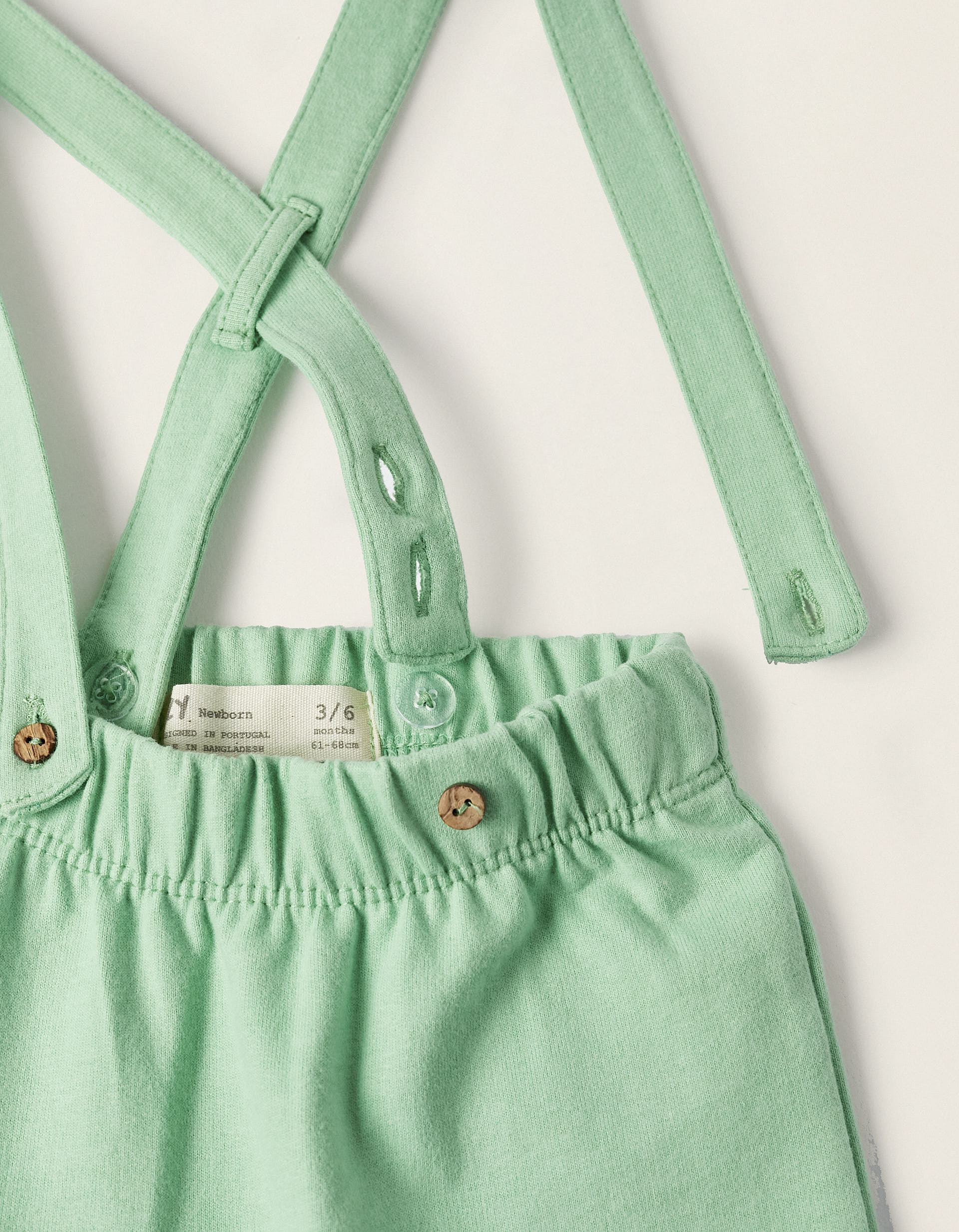 Trousers with Removable Straps for Newborn Boys 'Carrots', Green