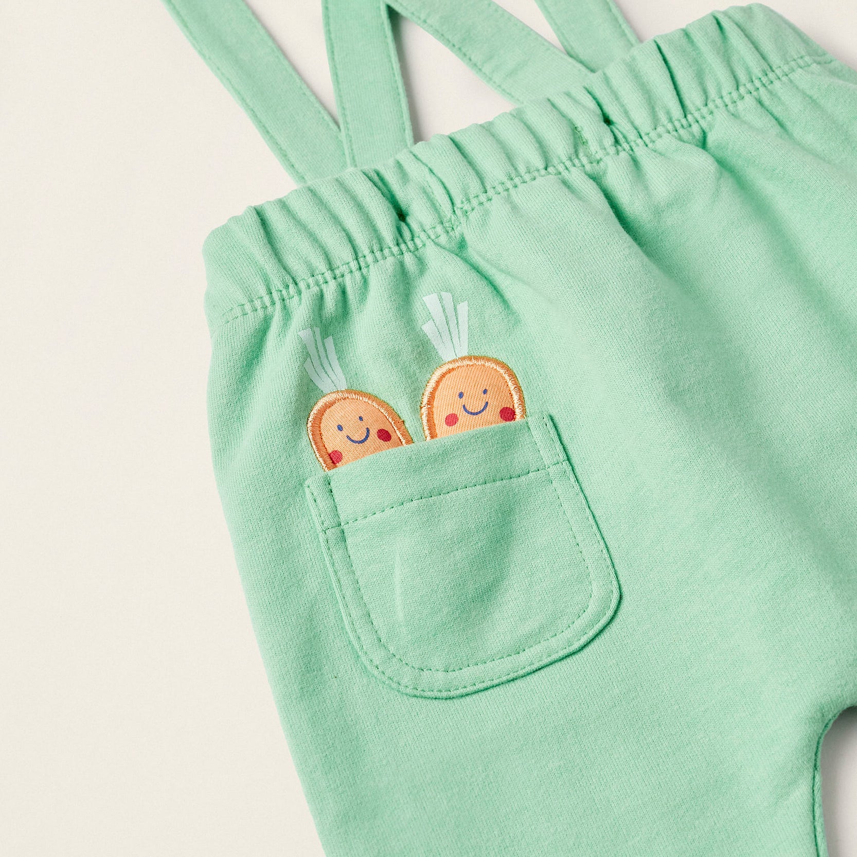 Trousers with Removable Straps for Newborn Boys 'Carrots', Green