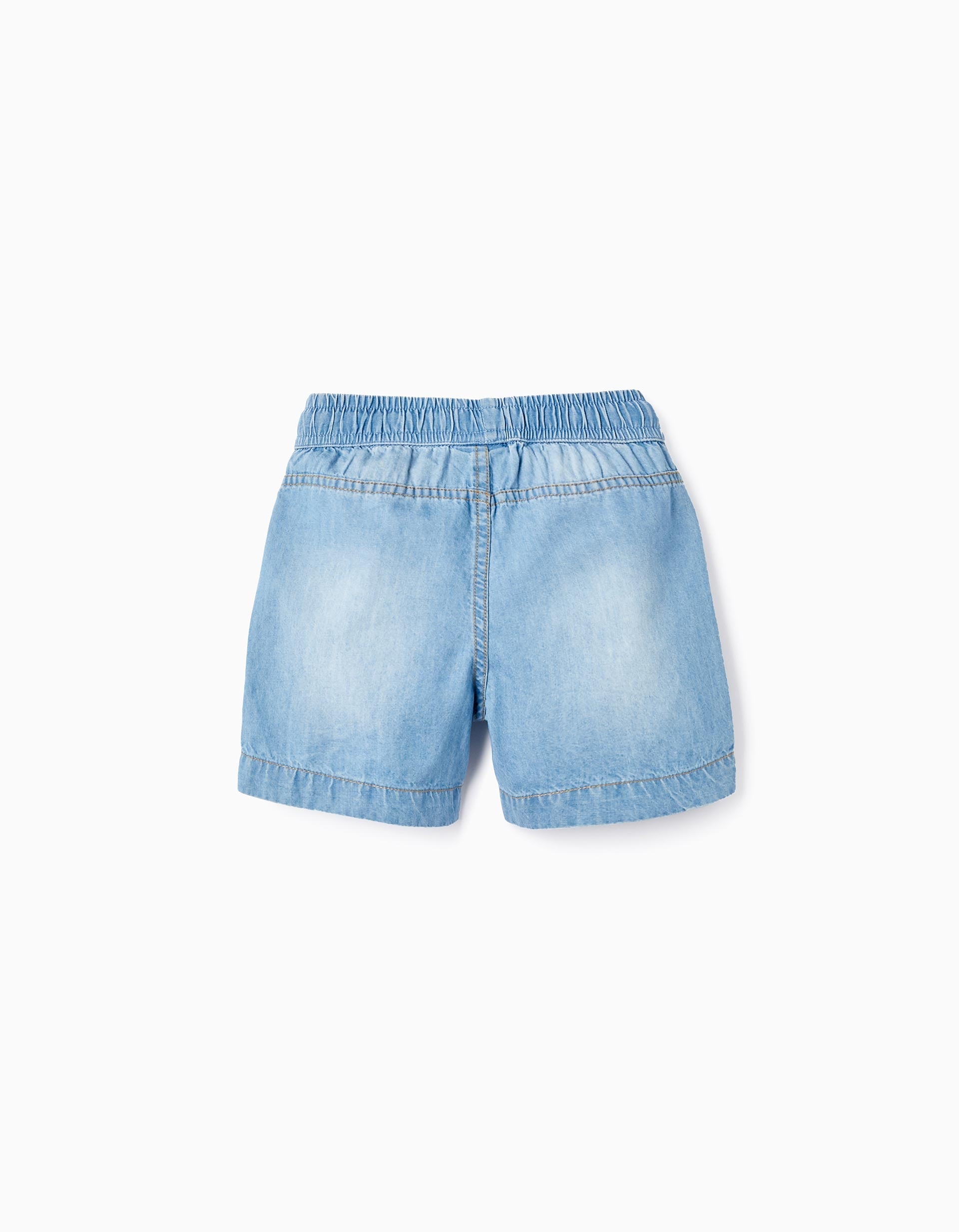 Shorts in Cotton Denim for Baby Boys, Blue